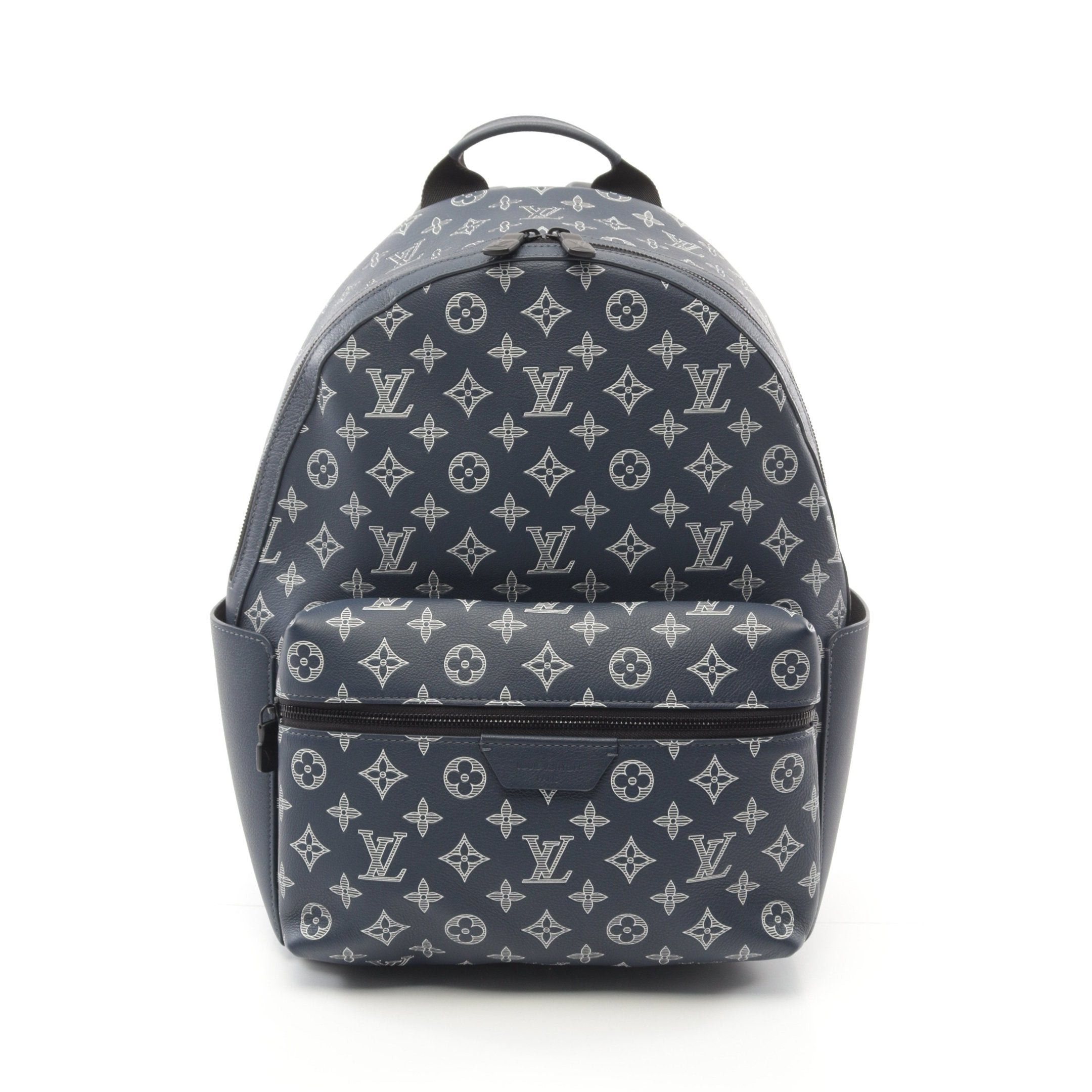 Louis Vuitton Louis Vuitton Discovery Monogram Shadow Backpack Rucksack Leather Navy Size ONE SIZE - 1 Thumbnail