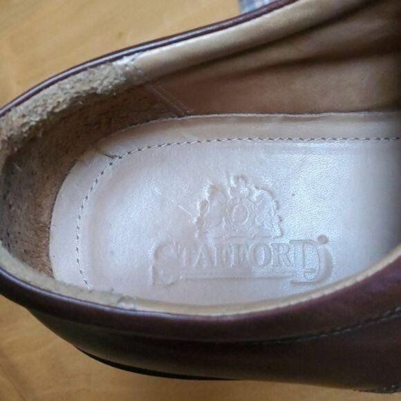 Stafford Stafford Sz 10.5M Brown Tie Dress Shoes Size US 10.5 / EU 43-44 - 3 Thumbnail