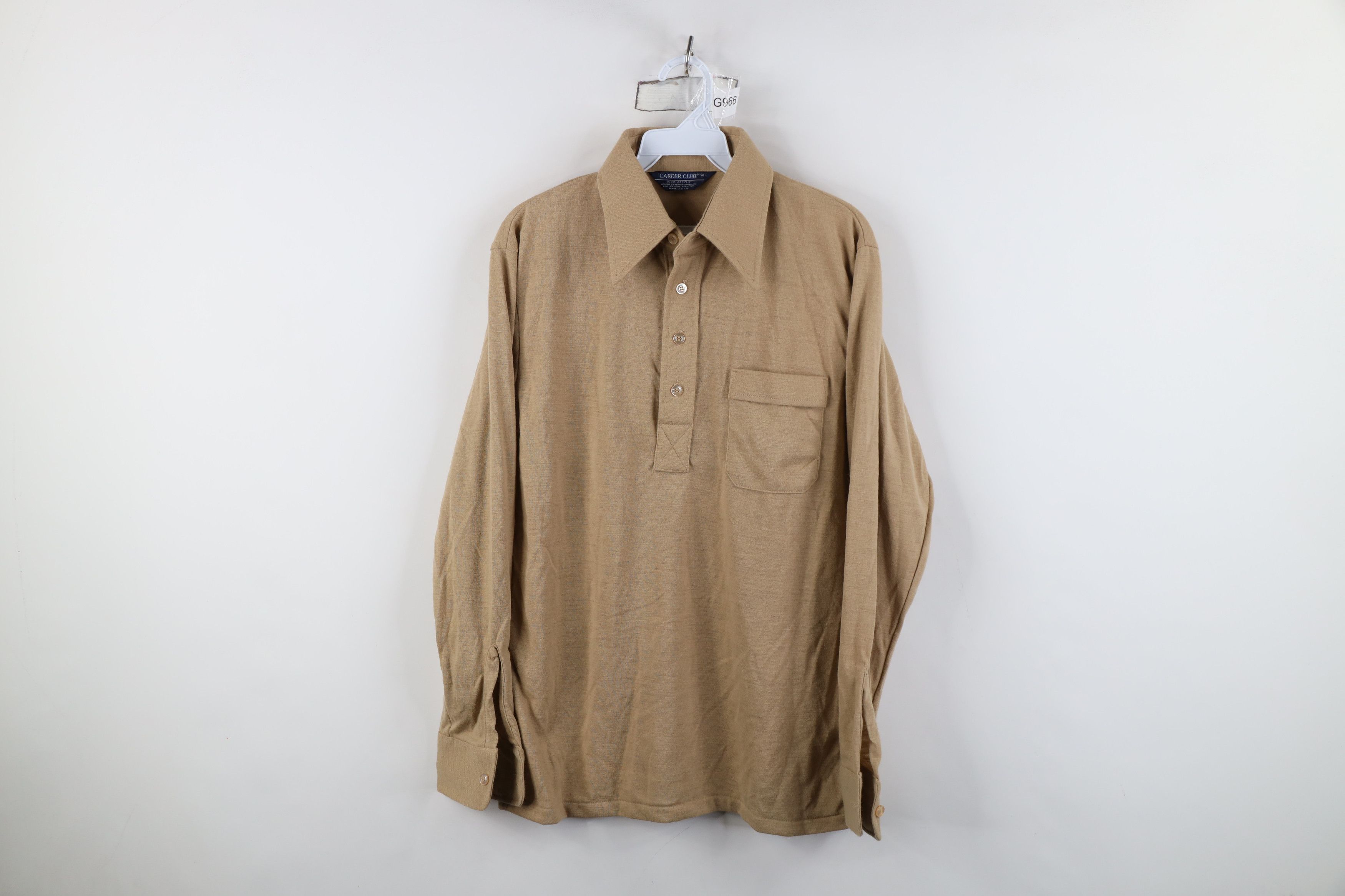 Vintage Vintage 70s Streetwear Collared Long Sleeve Polo Shirt USA Size US M / EU 48-50 / 2 - 1 Thumbnail
