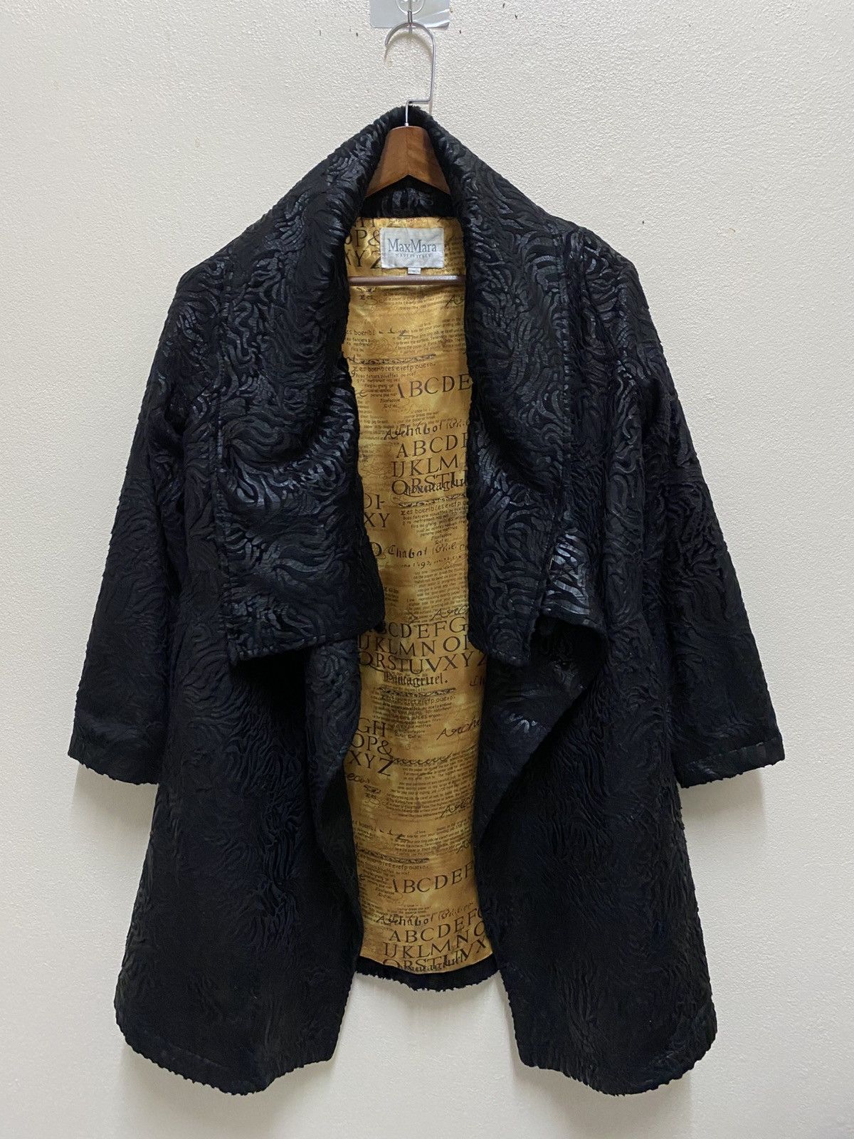 Max Mara Made in Italy Textured Wool Blend Coat M