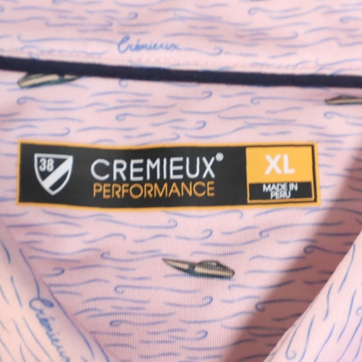 Cremieux Daniel Cremieux Performance Boat Wave Stretch Polo Shirt Pink Men's XL Shirt Men XL Pink Boat Wave Polo Shirt Daniel Cremieux Size US XL / EU 56 / 4 - 5 Thumbnail