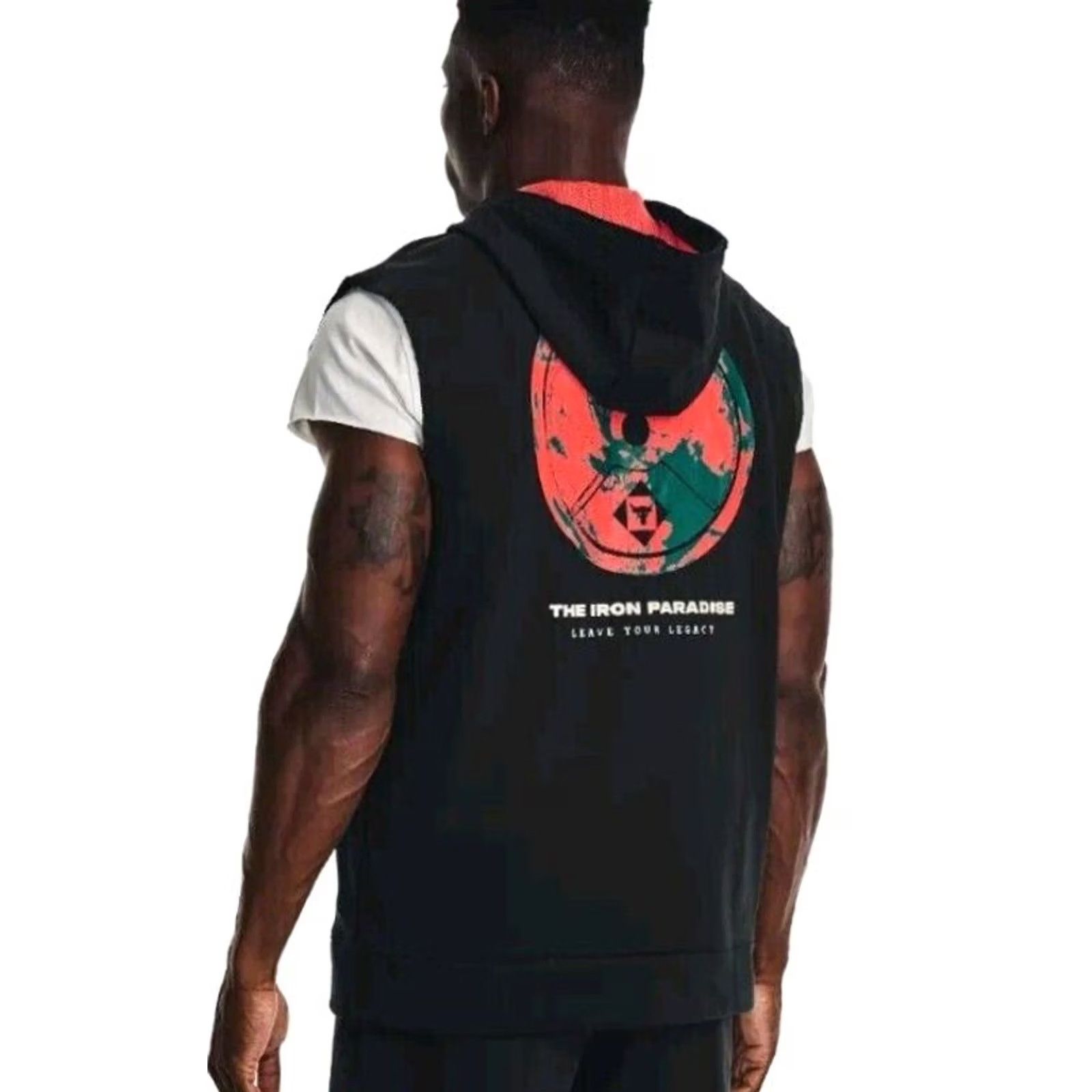 Under Armour Under Armour Project Rock Hoodie Mens Small Black Sleeveless Full-Zip Logo Zipper Terry 1377434 Size US S / EU 44-46 / 1 - 5 Thumbnail