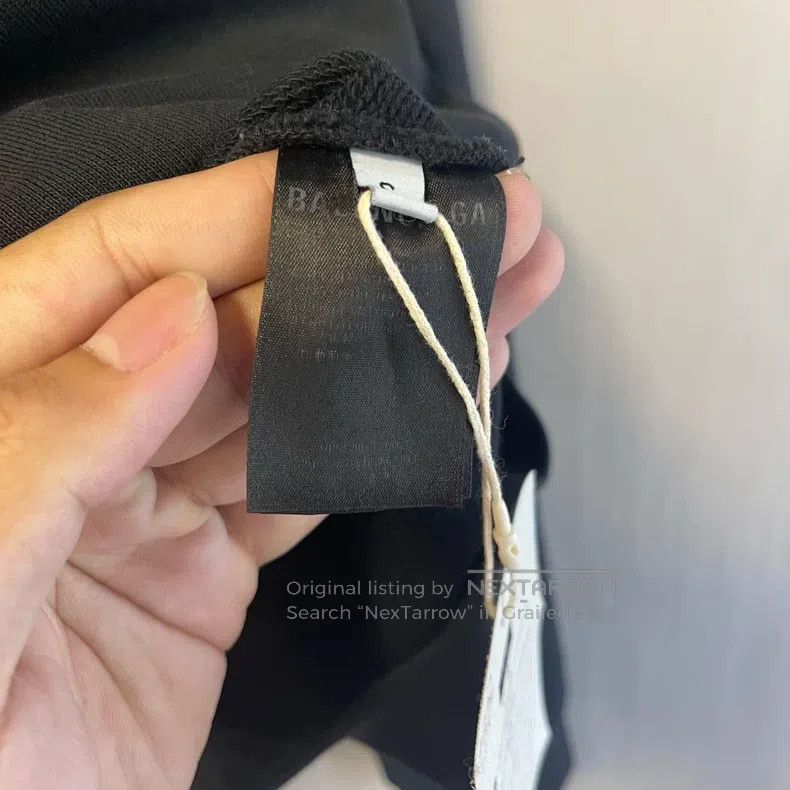 Balenciaga Balenciaga Black Watch Face Printed Logo Hooded Sweatshirt Size US S / EU 44-46 / 1 - 4 Thumbnail
