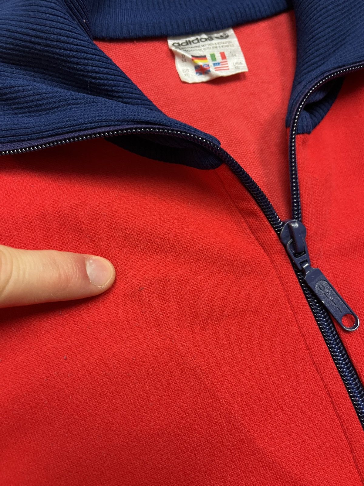Adidas Vintage 90's Adidas Retro YUGOSLAVIA Red Zip Track Jacket Size US M / EU 48-50 / 2 - 9 Thumbnail
