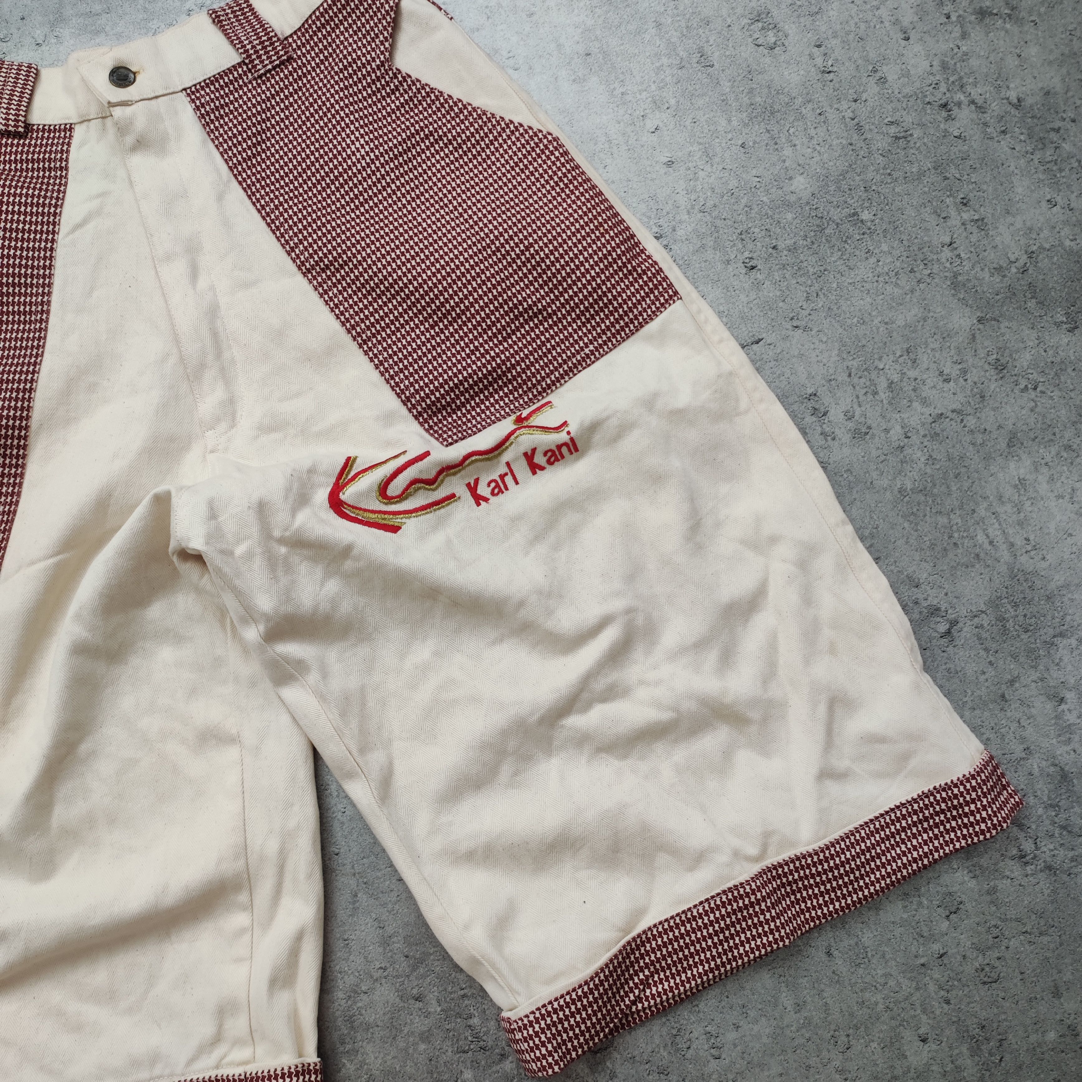 Karl Kani × Vintage Vintage 90s RARE Tupac Baggy HipHop Checkered Shorts Size US 30 / EU 46 - 3 Thumbnail