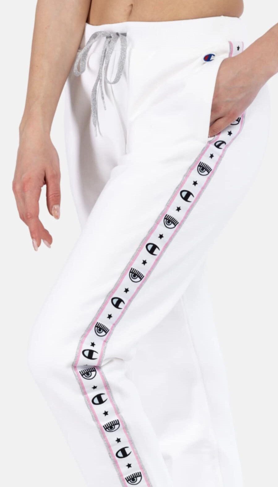 Champion Champion X Chiara Ferragni White Womens Sweatpants Size M Size 32" / US 10 / IT 46 - 3 Thumbnail