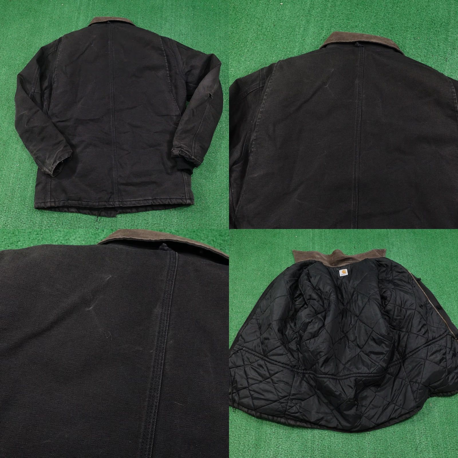Carhartt VINTAGE CARHARTT JACKET XL BLACK FULL ZIP QUILT LINED DUCK CANVAS MENS Size US XL / EU 56 / 4 - 8 Thumbnail