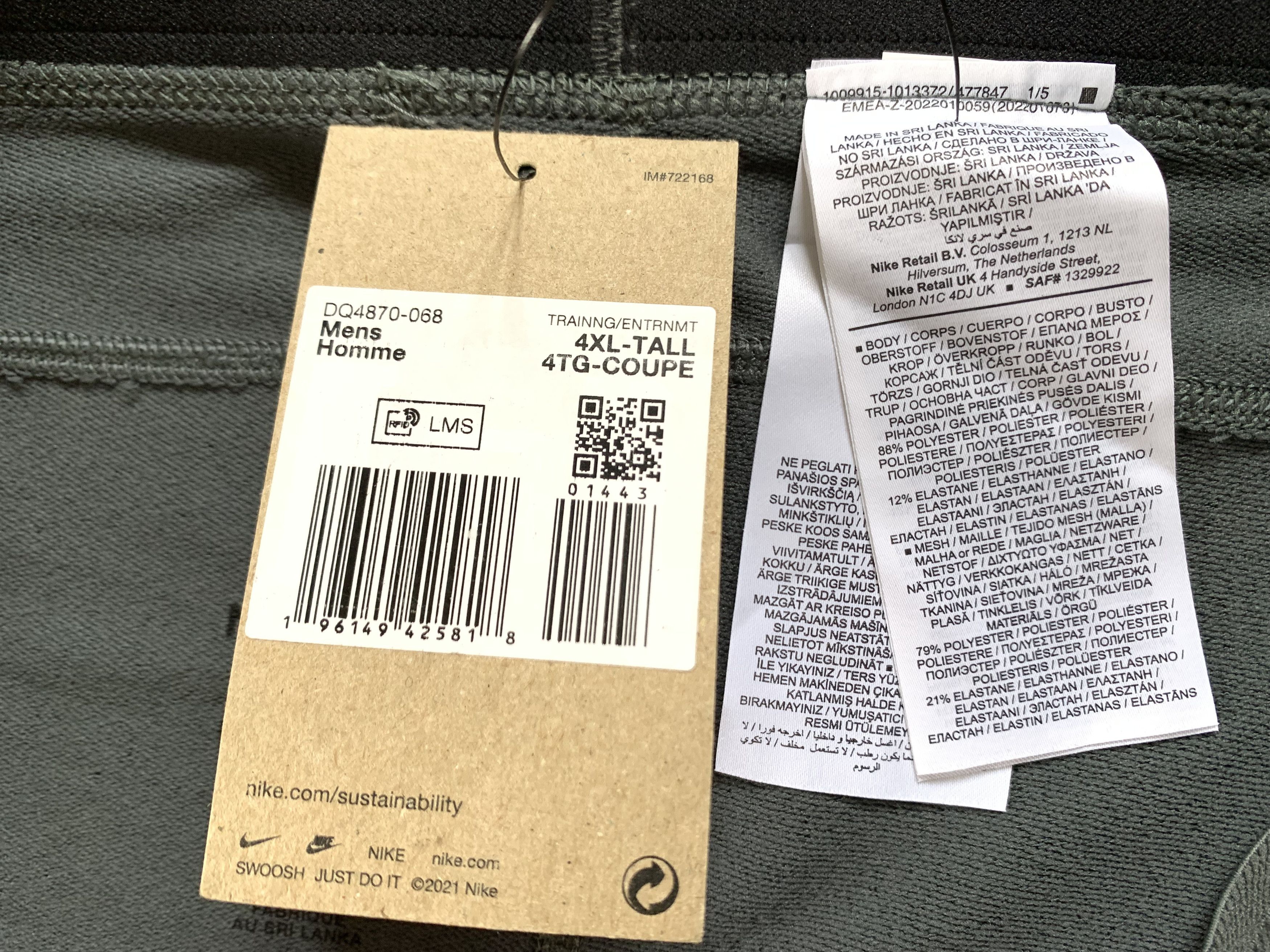 Nike Nike Pro Dri-FIT Pocket Tights Leggins Size US 44 / EU 60 - 6 Thumbnail