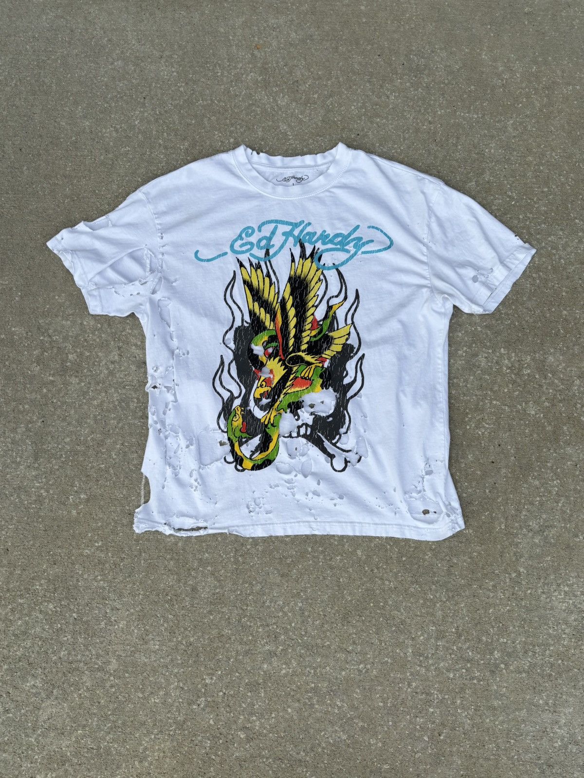 Ed Hardy Ed Hardy graphic tee eagle design with unique distressing Size US L / EU 52-54 / 3 - 1 Thumbnail