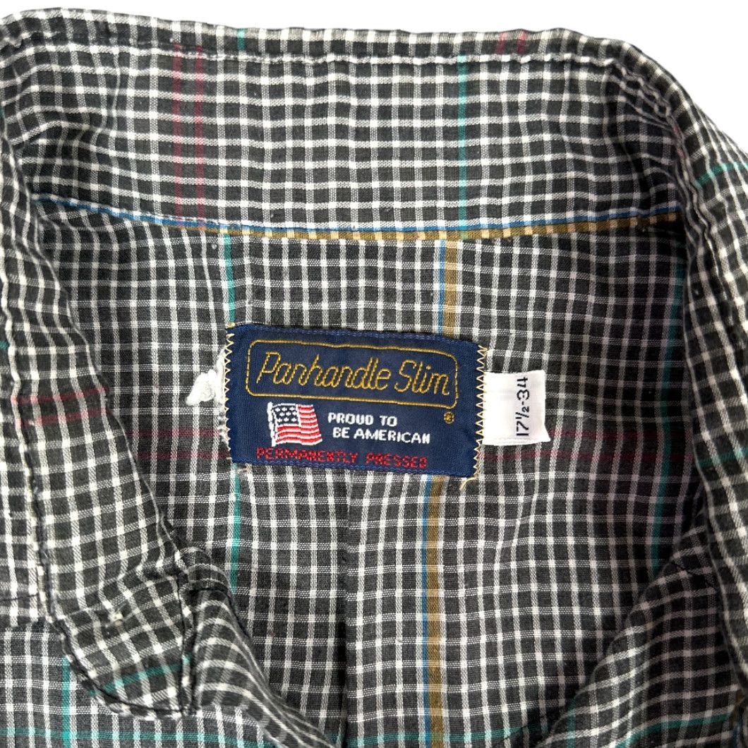 Vintage VINTAGE Panhandle Slim Western Shirt Adult EXTRA LARGE Brown Plaid Pearl Snap Long Sleeve Size US XL / EU 56 / 4 - 4 Thumbnail