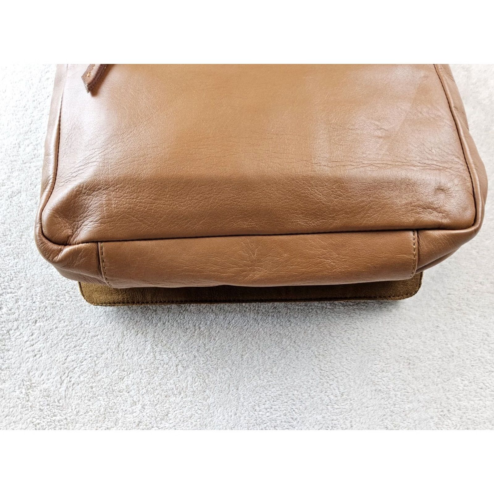 Vintage Clever Carriage Handcrafted Rose Bouquet Leather Crossbody Bag Women Brown Size ONE SIZE - 6 Thumbnail