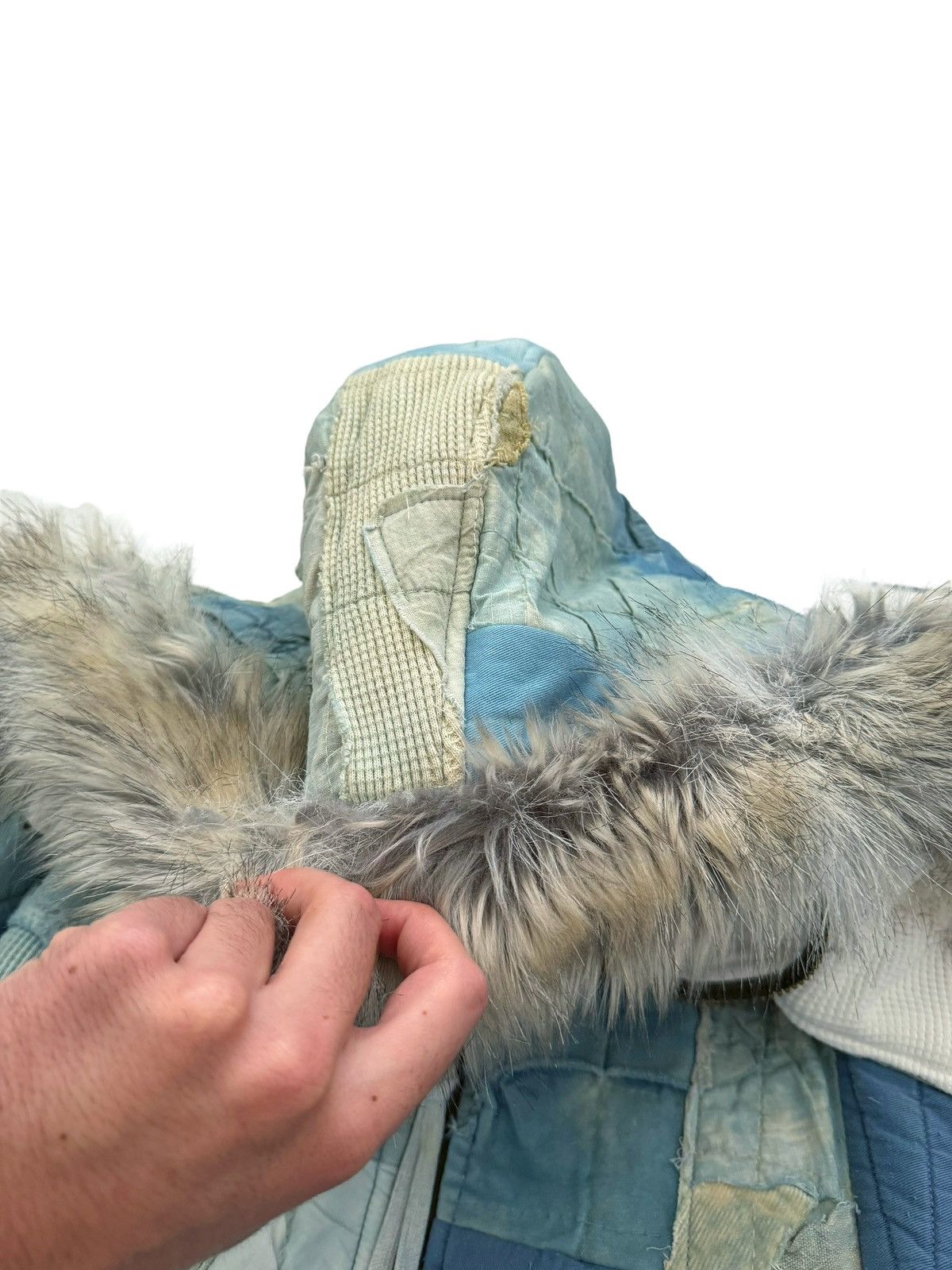 Greg Lauren Sz2 Indigo Scrapwork Patchwork Snorkel Puffer Parka Size US M / EU 48-50 / 2 - 10 Thumbnail