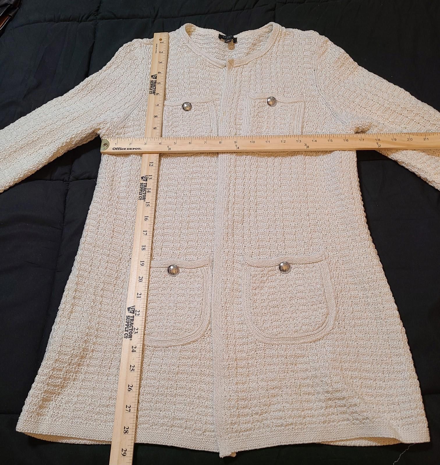 Designer Talbots Textured Knit Coatigan Women's Size SP Oversized Size M / US 6-8 / IT 42-44 - 5 Thumbnail