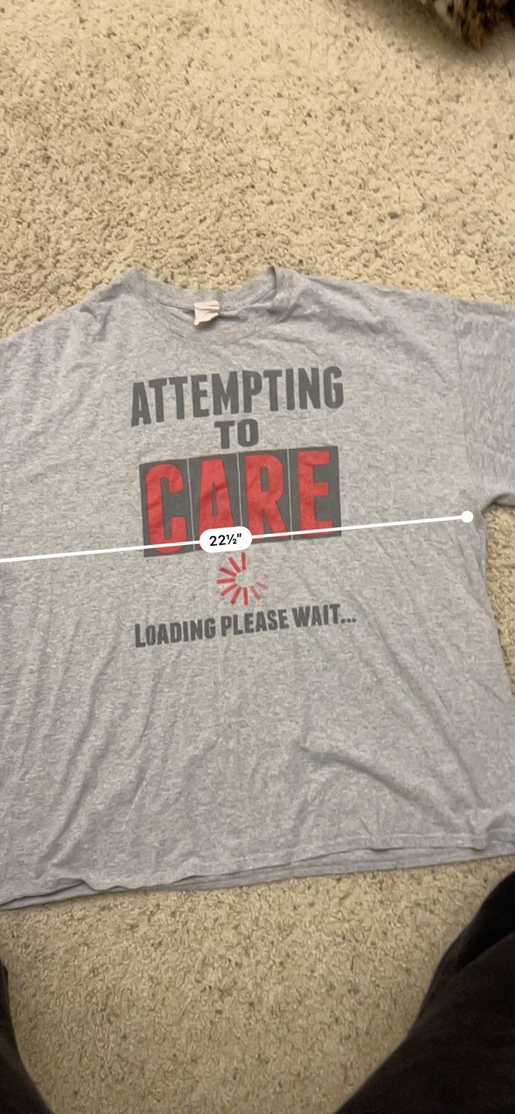 Vintage Funny “attempting to care” boxy graphic tee Size US XL / EU 56 / 4 - 3 Thumbnail