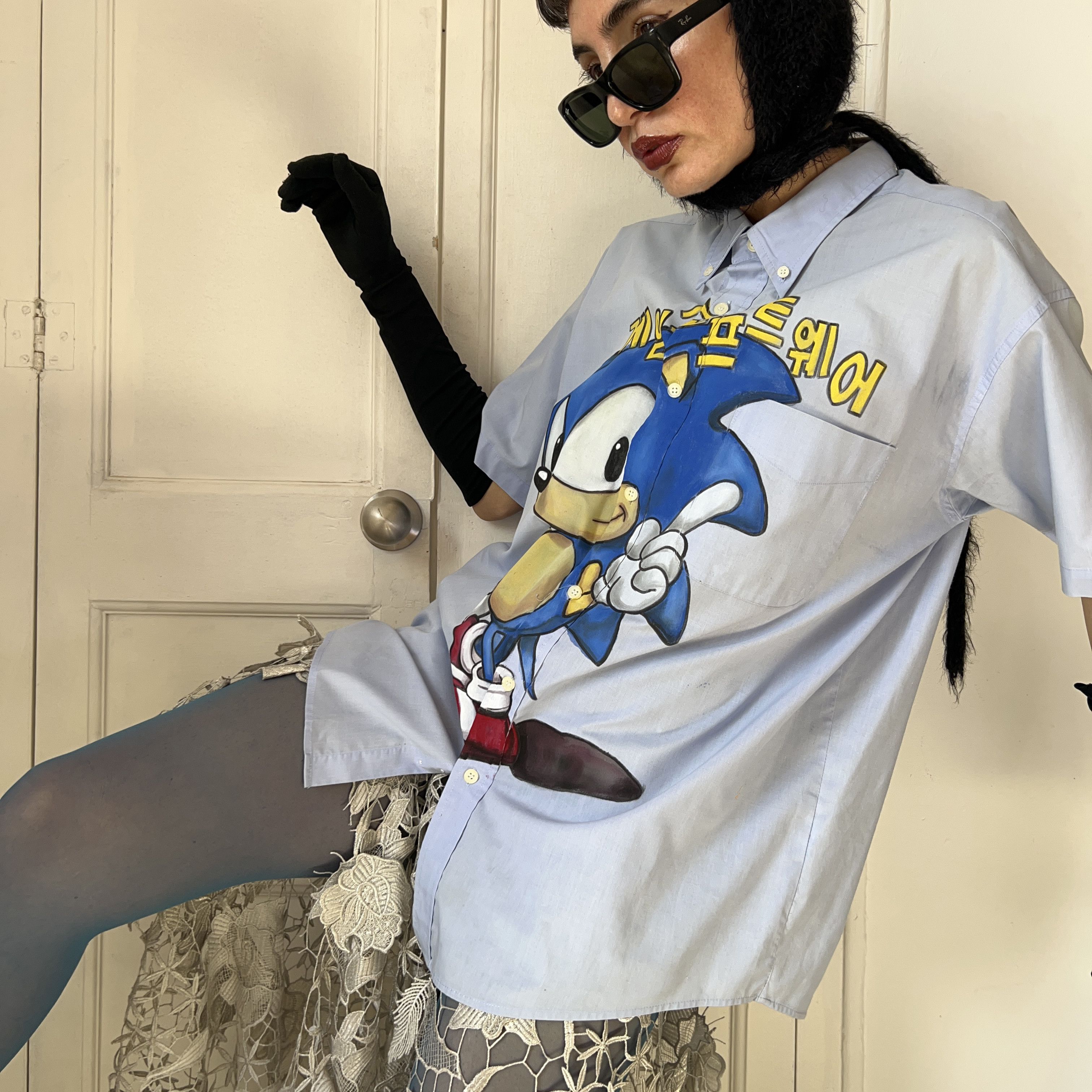 Other Custom reworked Sonic the Hedgehog button up Size XXL / US 16-18 / IT 52-54 - 2 Thumbnail