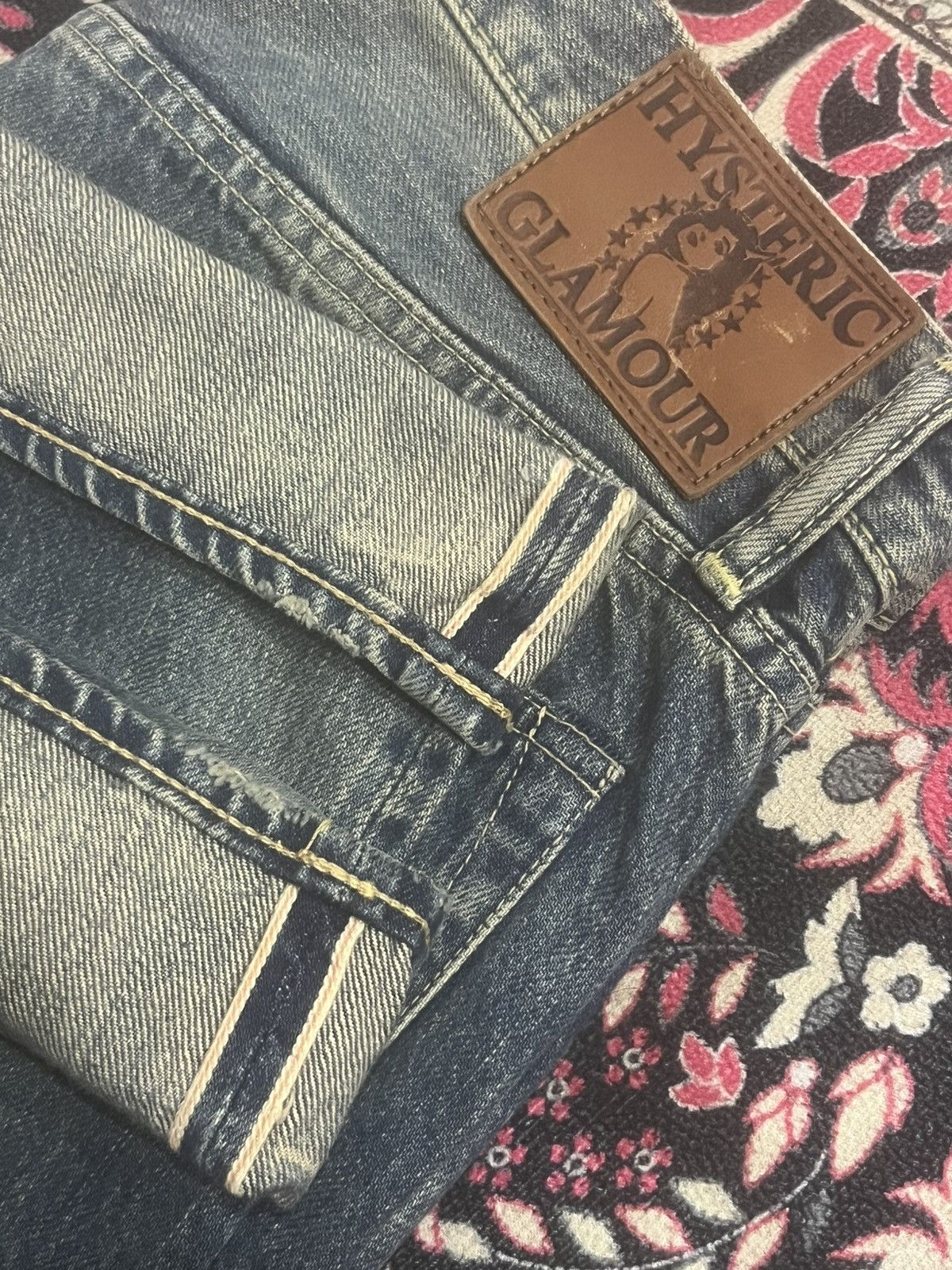 Hysteric Glamour Hysteric Glamour Naked Pin Up Girl Patchwork Selvedge Jeans Size US 32 / EU 48 - 16 Thumbnail