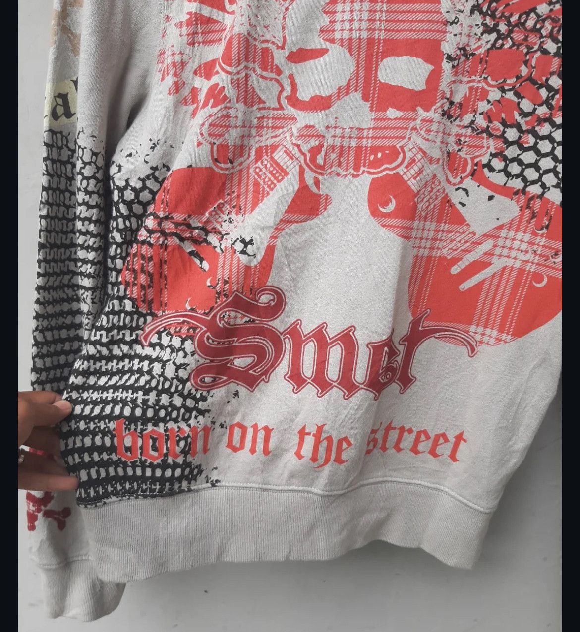 Japanese Brand 2000s Smet Christian Audigier Skull Poem Zip Hoddie y2k Lgb Size US S / EU 44-46 / 1 - 3 Thumbnail