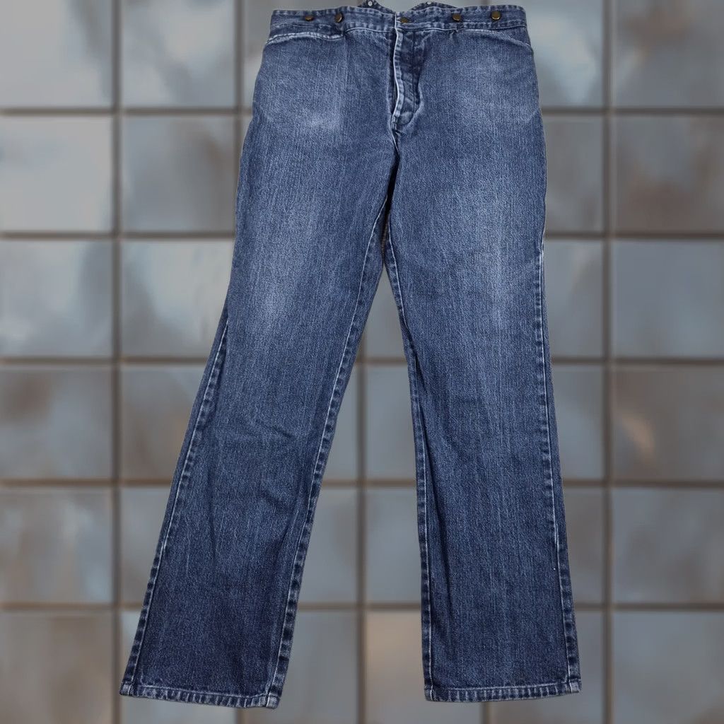 Vintage Frontier Classics Jeans Mens 42x34 Blue Regular Fit Straight Western Buckle Back Size US 42 / EU 58 - 1 Thumbnail