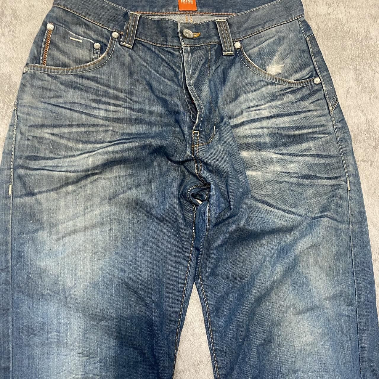 Hugo Boss Navy blue Boss denim jeans Rap hip hop Vintage y2k Baggy Size US 30 / EU 46 - 4 Thumbnail