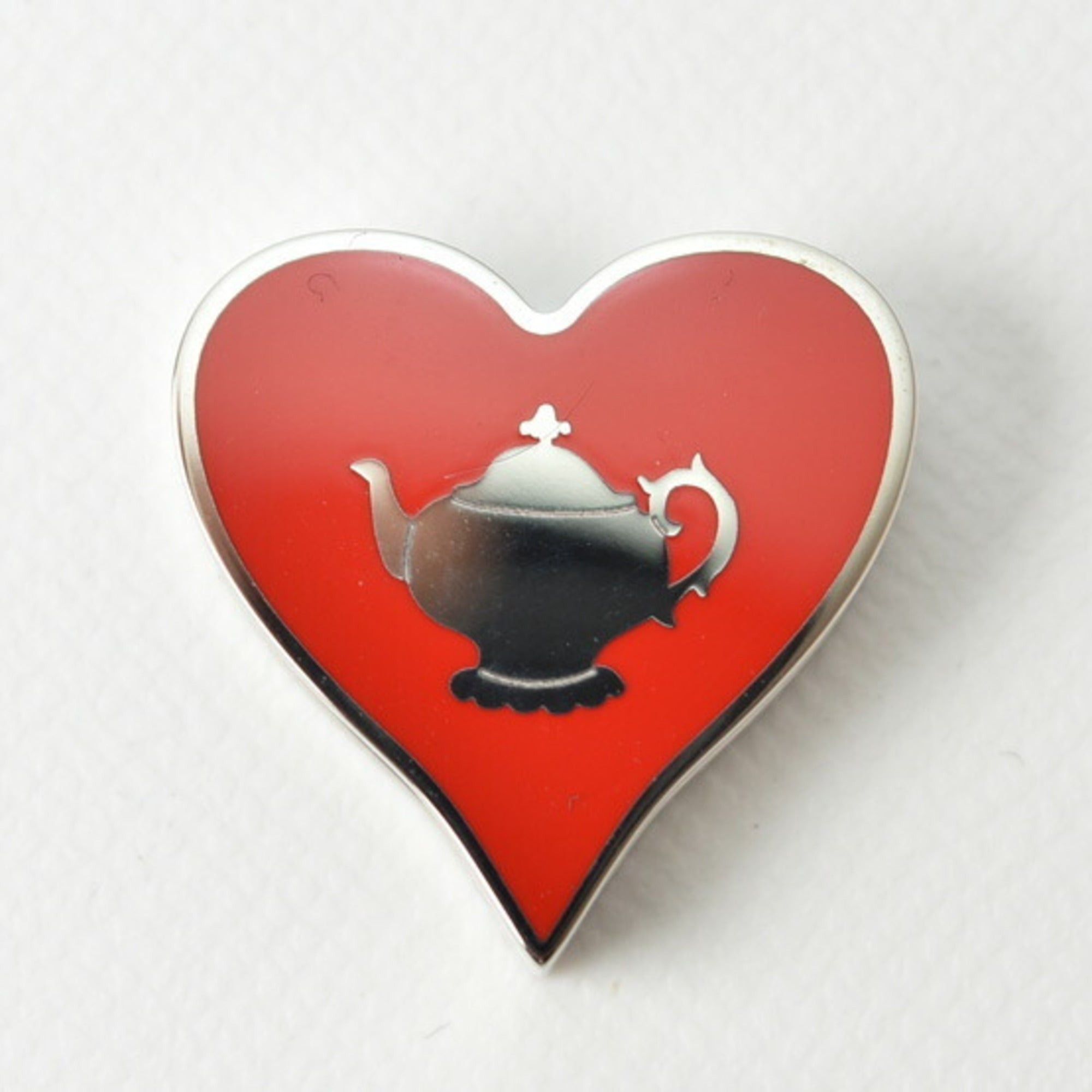 image of Hermes Scarf Muffler Ring Holder Twilly Tea Time Heart Shaped Valentine Red Silver in Black, Women'