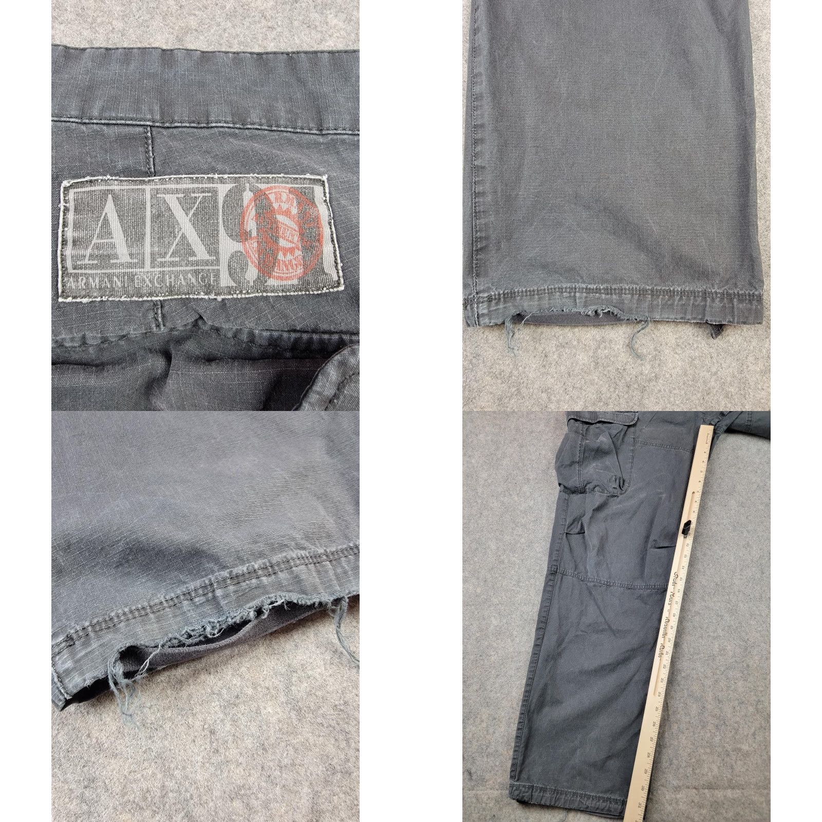 Armani Exchange Armani Exchange Cargo Pants Mens 38 Gray Drawstring Hem Front Zip Pockets Cargo Style Straight Leg 32in Inseam Size US 38 / EU 54 - 10 Thumbnail