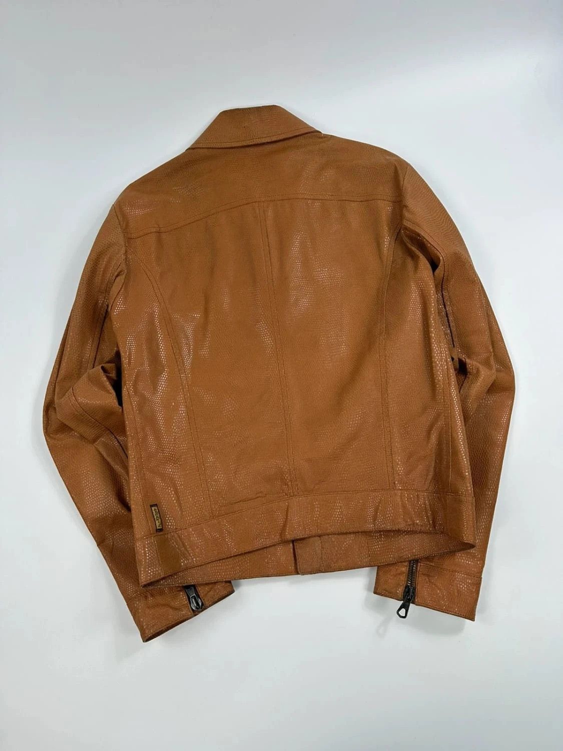 Armani Armani 00's Croco brown leather Jacket Size US M / EU 48-50 / 2 - 6 Thumbnail