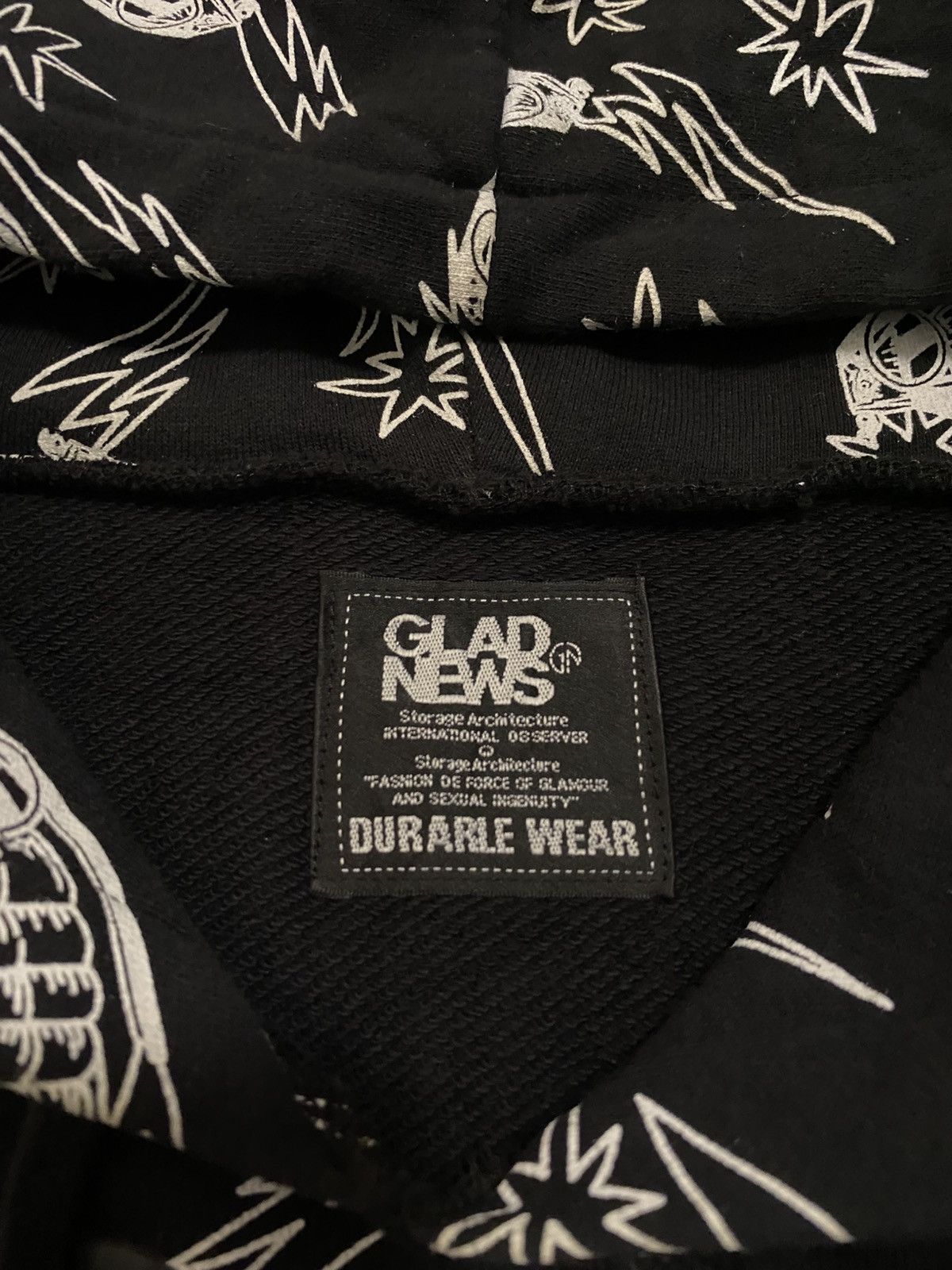 If Six Was Nine × Japanese Brand × Le Grande Bleu (L.G.B.) GLAD NEWS MICKEY SKULL GRENADE PONCHO HOODIES Size US M / EU 48-50 / 2 - 4 Thumbnail