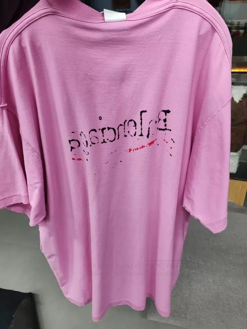 Balenciaga Balenciaga Pink Short Sleeve T-Shirt Size US M / EU 48-50 / 2 - 2 Thumbnail
