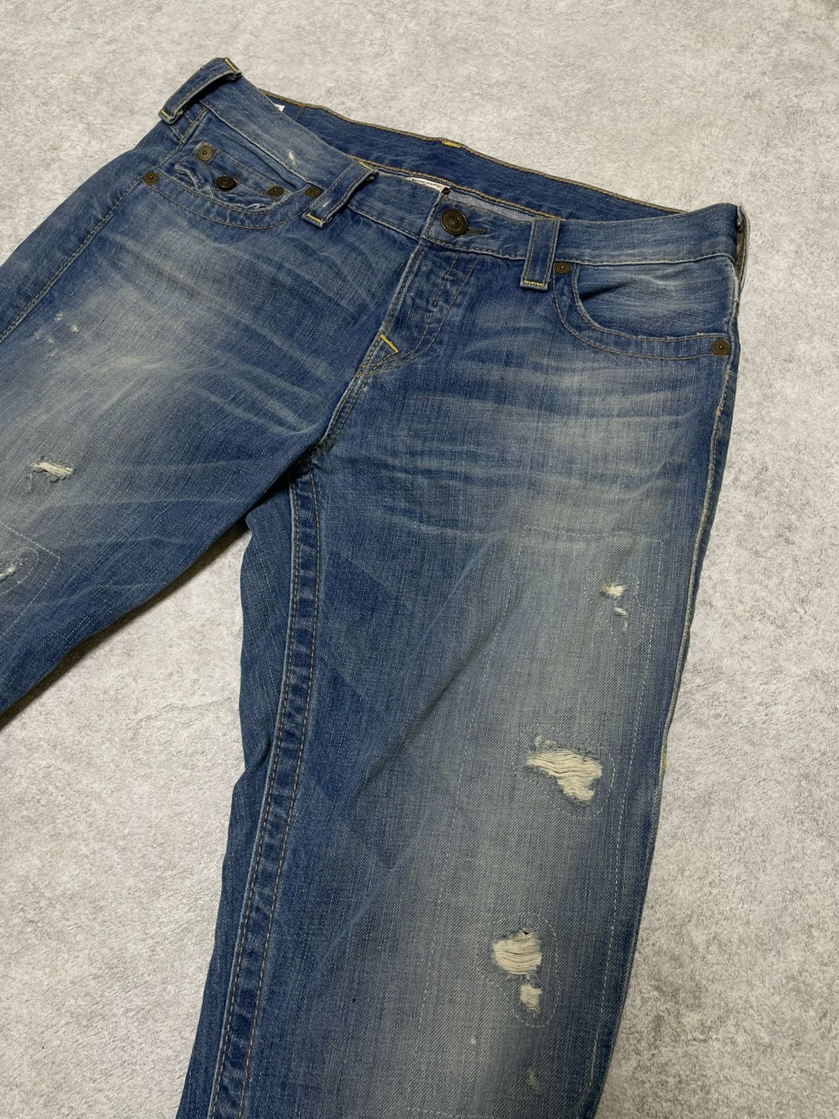 True Religion × Vintage Vintage True Religion Straight White Stitching Jeans Y2K Size US 28 / EU 44 - 8 Thumbnail