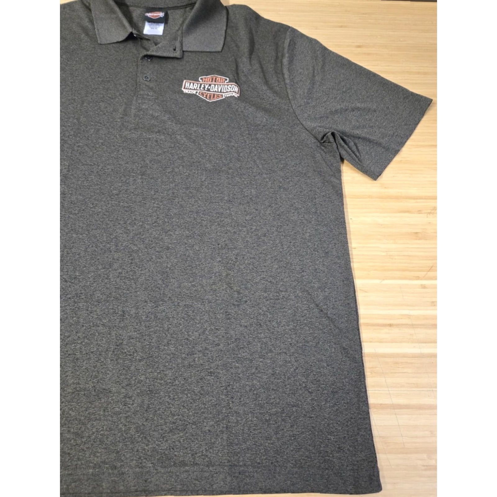Harley Davidson Harley-Davidson Gray Short Sleeve Polo Shirt Men's 2XL Size US XXL / EU 58 / 5 - 2 Thumbnail
