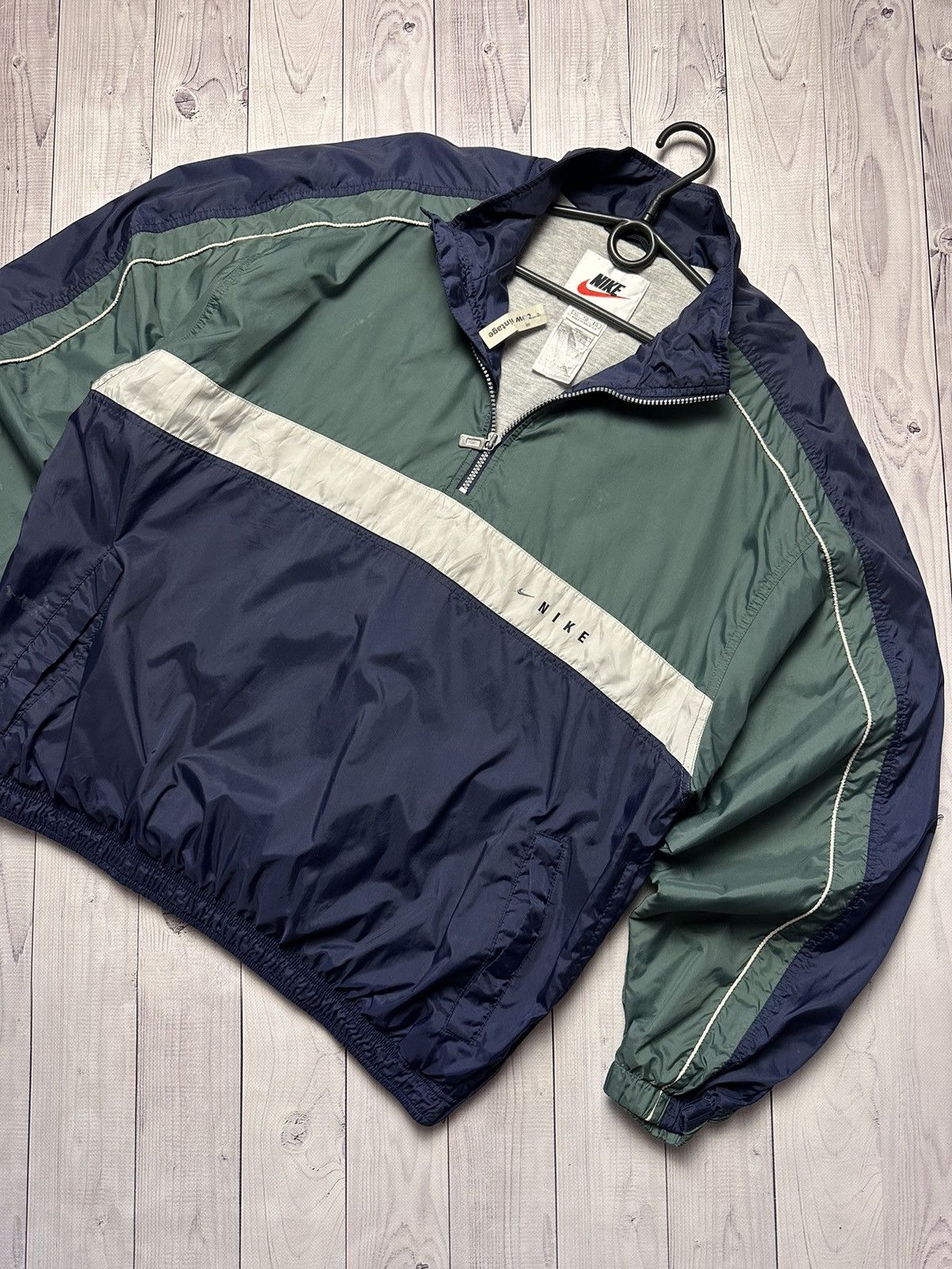 Nike × Vintage Vintage Nike Jacket anorak logo size XL green Size US XL / EU 56 / 4 - 3 Thumbnail