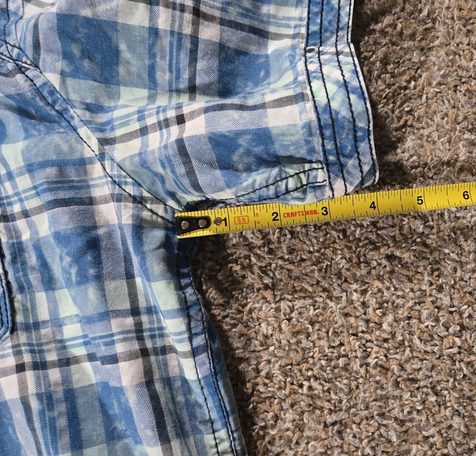 BKE BKE Vintage Blue White Plaid Athletic Fit Button Up Shirt L Size US L / EU 52-54 / 3 - 8 Thumbnail