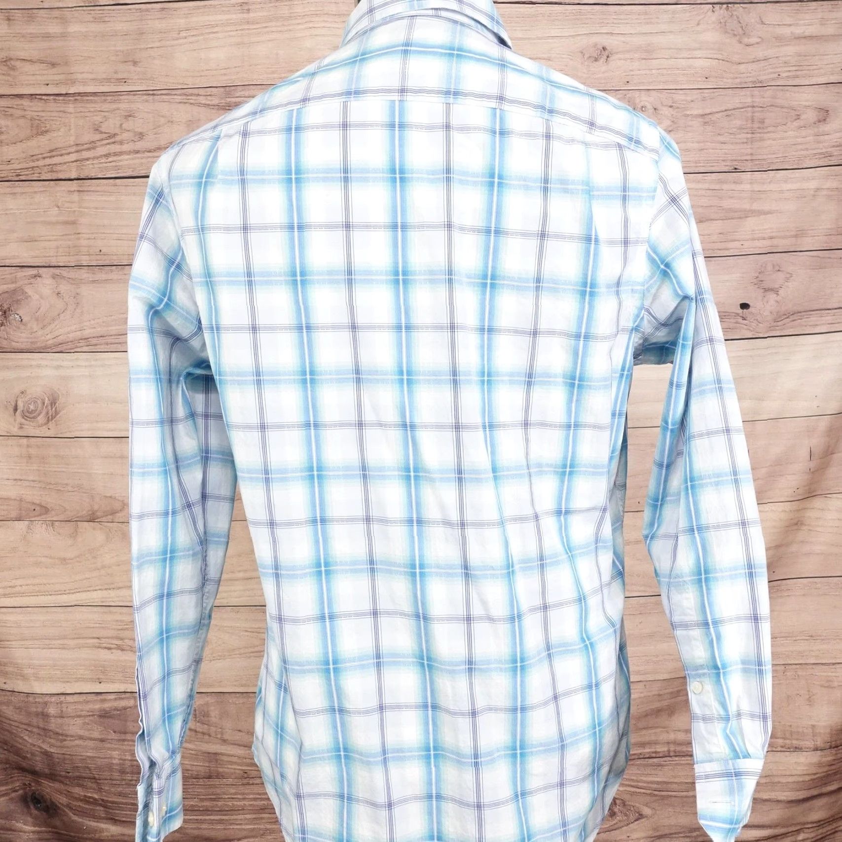 Banana Republic Banana Republic Shirt Mens Medium Blue Plaid Slim Fit Cotton Button Front Shirt Mens Medium Blue Plaid Slim Fit Cotton Button Up Front Size US M / EU 48-50 / 2 - 4 Thumbnail