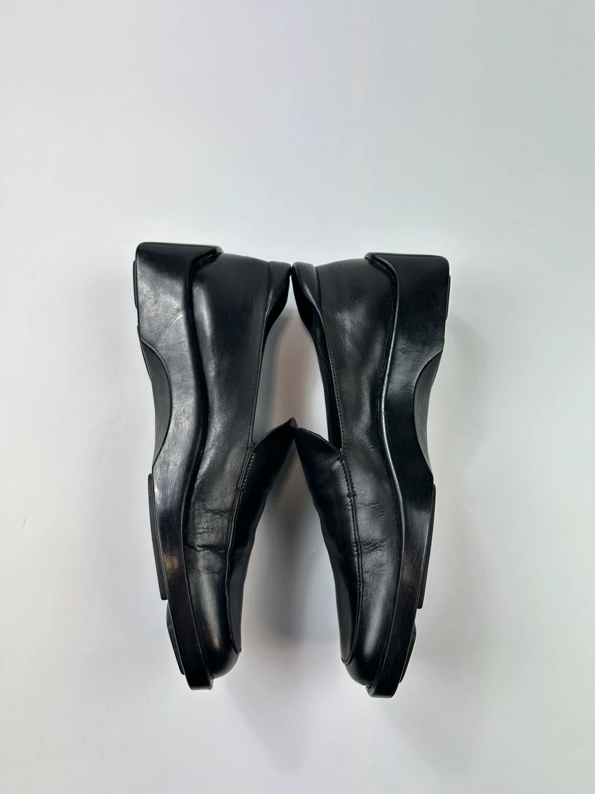 Prada Prada Milano SS1998 Black Leather Plateform Shoes Loafer Size US 8 / IT 38 - 8 Thumbnail