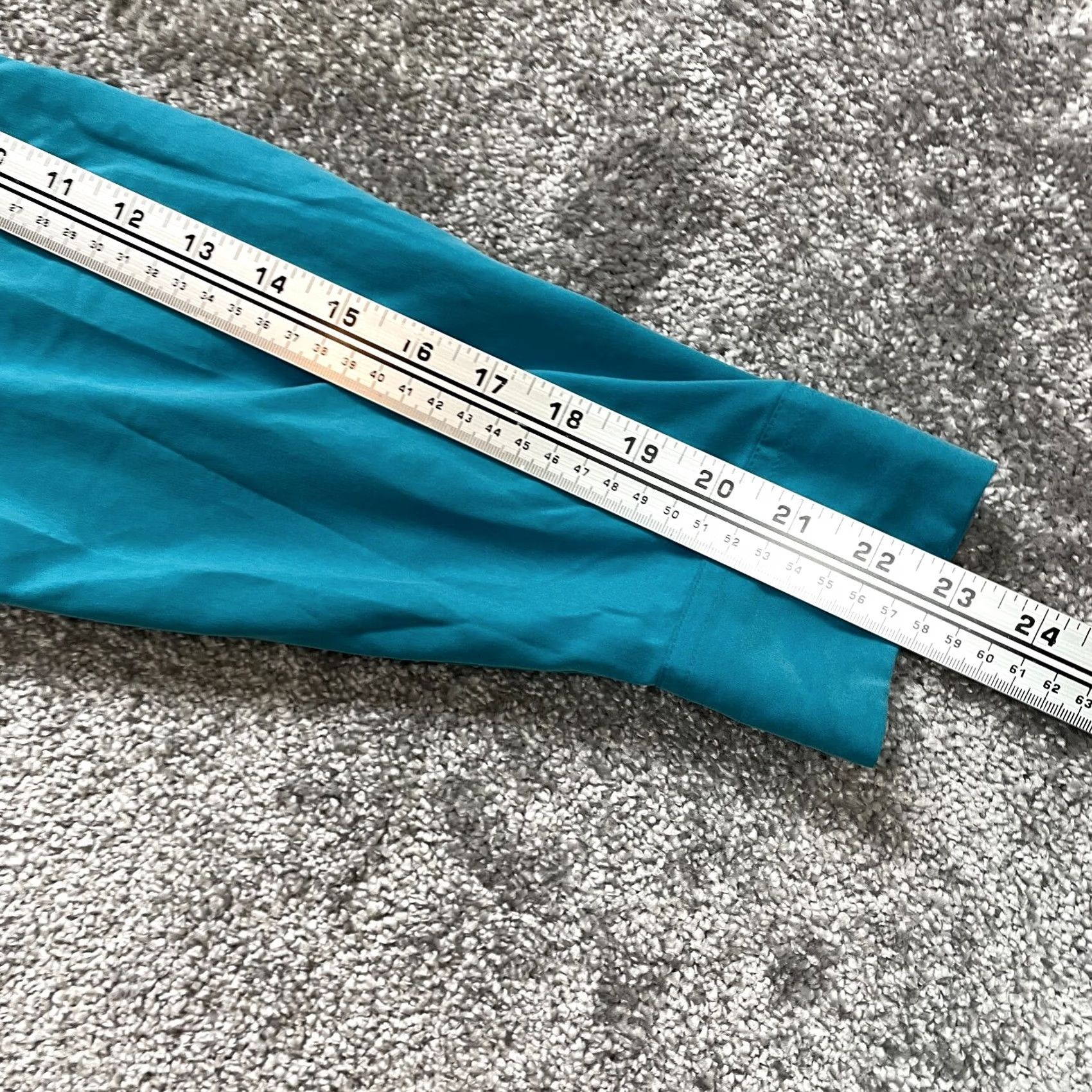 Vintage Chico's Button Up Blouse Shirt Womens 12 Teal Blue Casual Sleeve Collared Knit Modal Polyester Spandex Stars Pockets Vintage No Size XL / US 12-14 / IT 48-50 - 6 Thumbnail