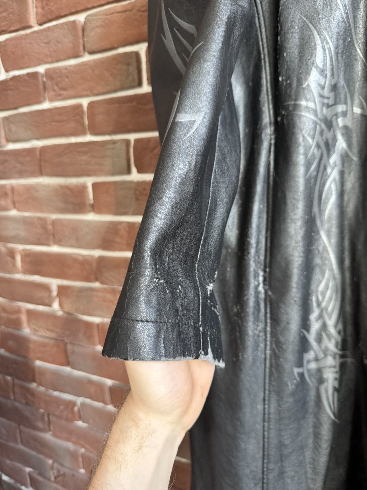 Vintage Vintage Faux Leather Tribal Rave Coat Jacket Rock Punk L Size US L / EU 52-54 / 3 - 14 Thumbnail