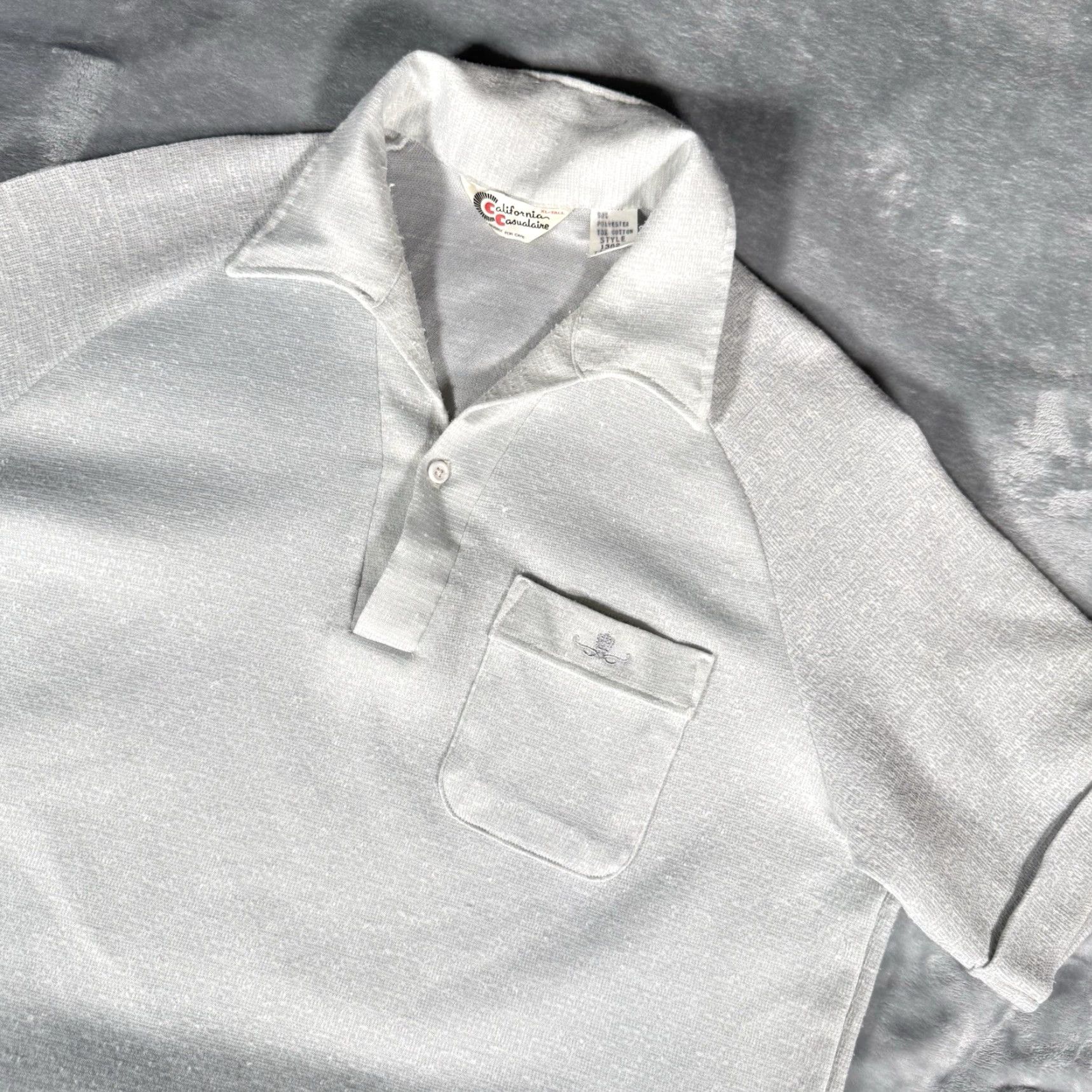 Vintage VINTAGE California Casualaire Polo Shirt Mens XL Tall Open Collar Short Sleeve Blue 80s Size US XL / EU 56 / 4 - 2 Thumbnail