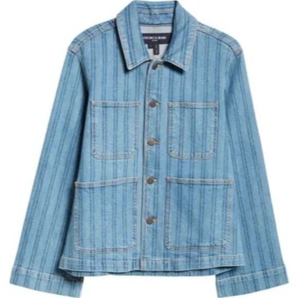 Veronica Beard NWT Dahl Stripe Denim Chore Jacket Size XS