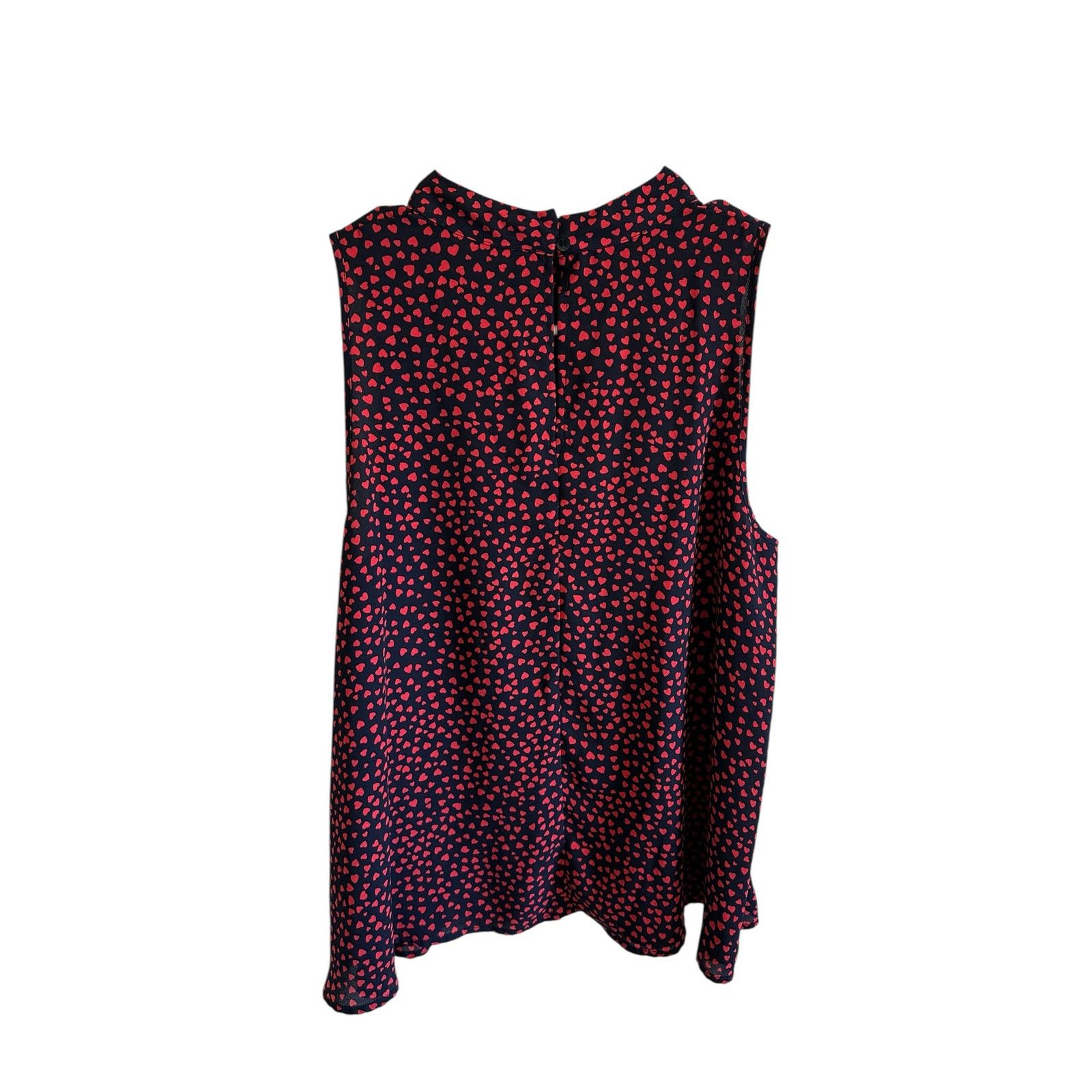 Other Womens Small Red Black Heart Print High Neck Sleeveless Tank Size S / US 4 / IT 40 - 8 Thumbnail