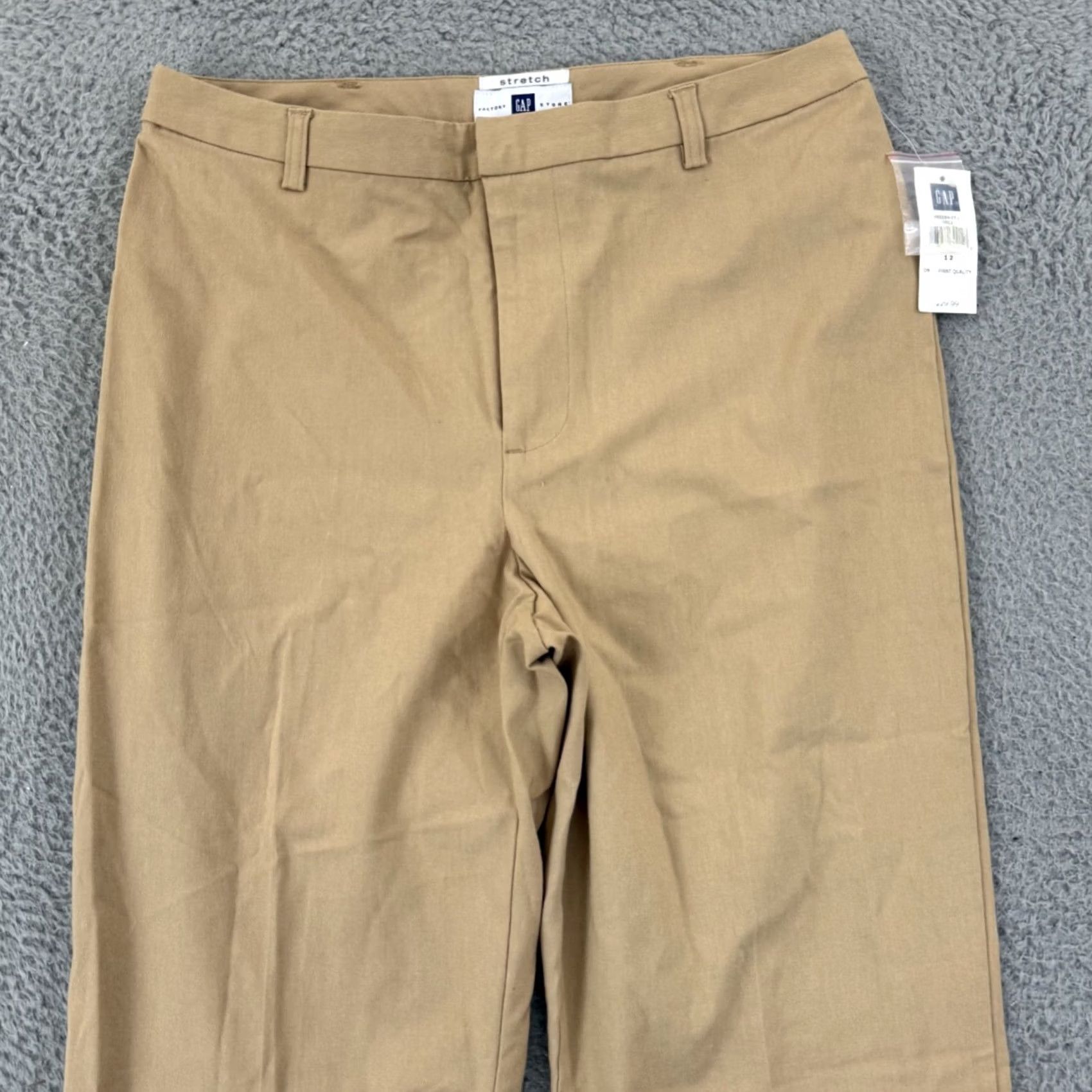 Gap VINTAGE Gap Pants Womens 12 Beige Bootcut Stretch 32x34 Classic 90s City Preppy Trousers NWT Size 34" / US 12 / IT 48 - 3 Thumbnail