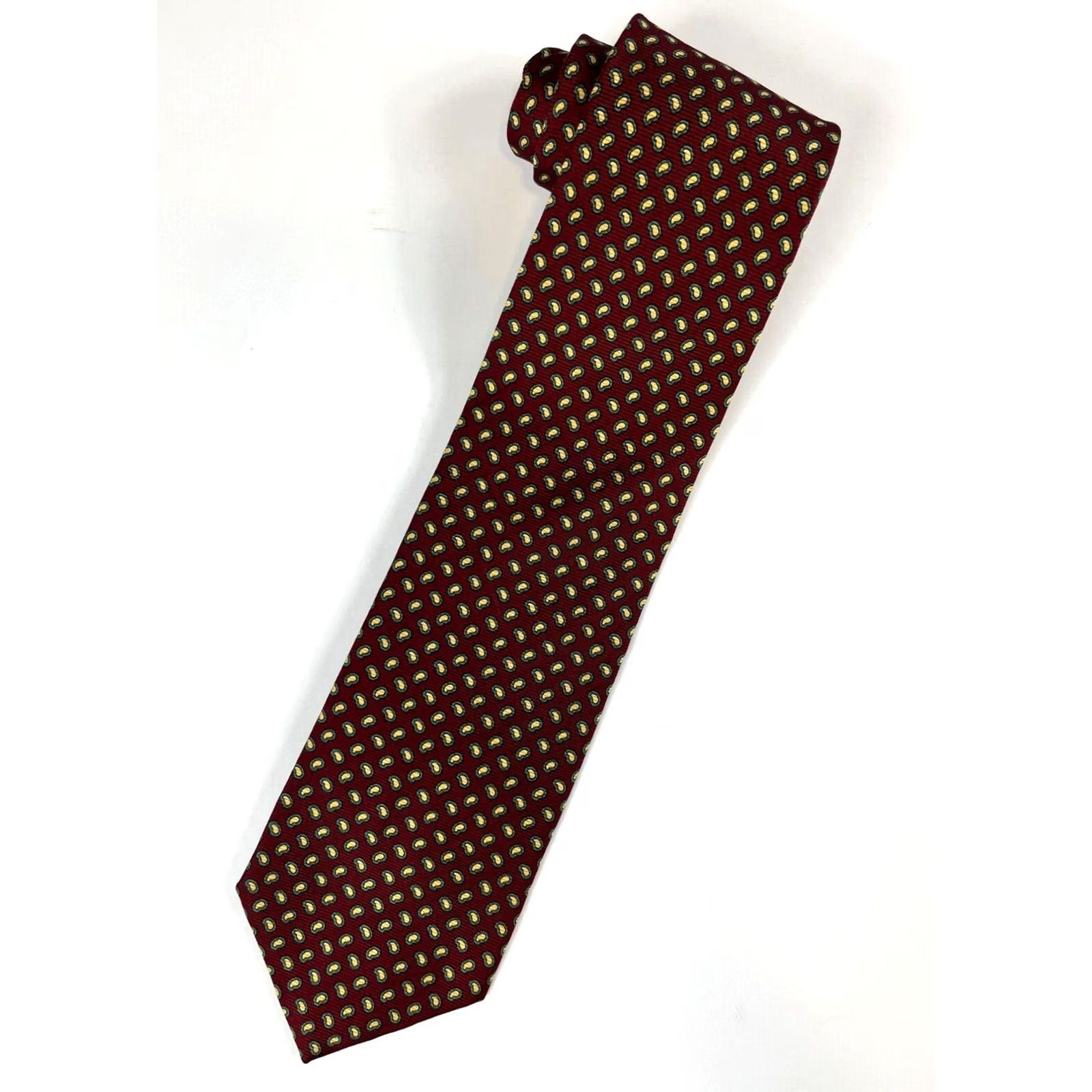 Brooks Brothers VINTAGE Brooks Brothers Makers Silk Tie Paisley Men’s Silk Tie Hand Made in USA Maroon Wide 3.75" 56.5" - Pre-owned Designer Men Size ONE SIZE - 2 Thumbnail
