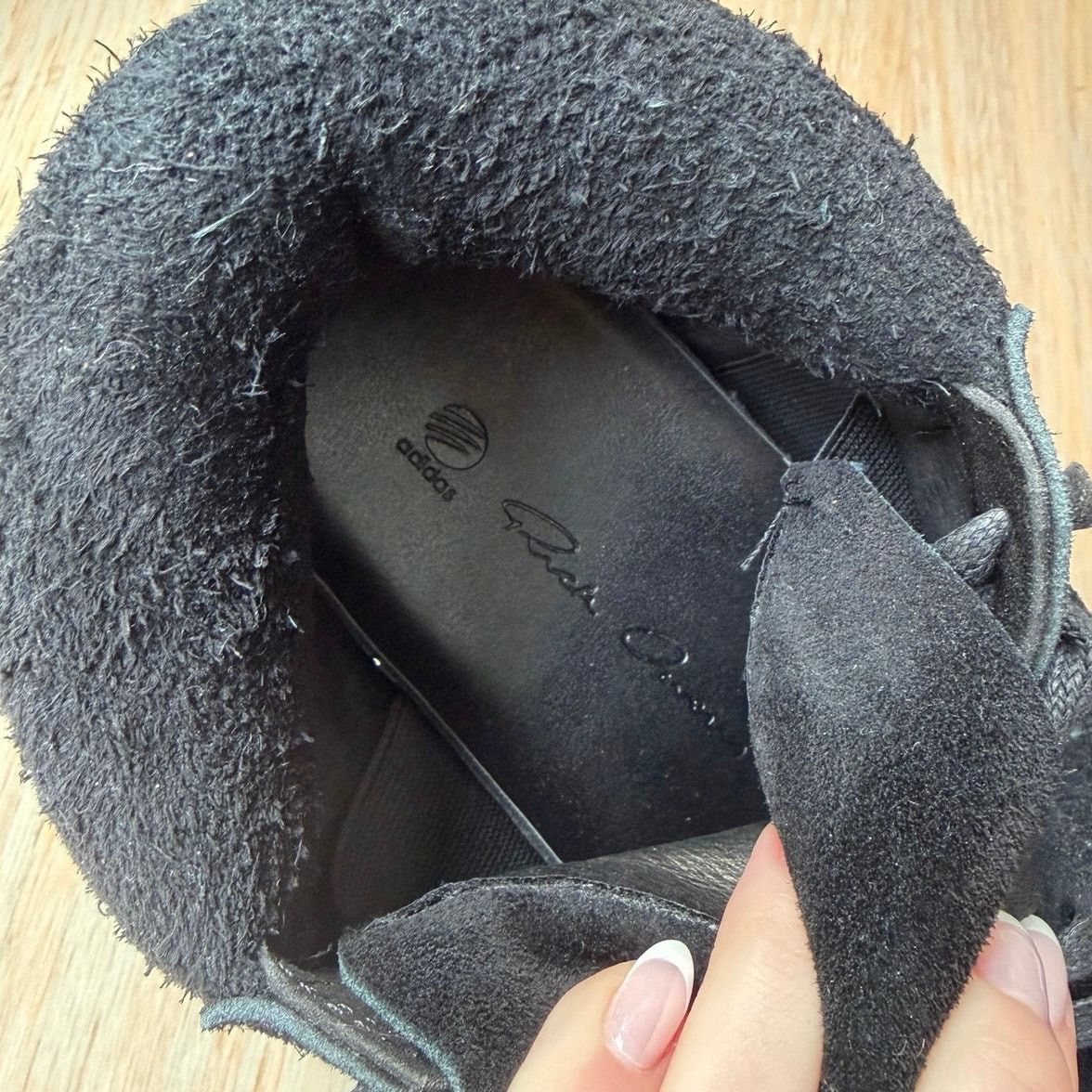 Rick Owens Rick Owens x adidas Black High Top Sneakers Approx US 11 Size US 11 / EU 44 - 2 Thumbnail
