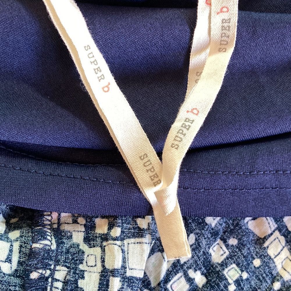 Vintage Super b Retro Y2K Women’s Size M Fit Flare Blue Pattern Mini Size M / US 6-8 / IT 42-44 - 7 Thumbnail