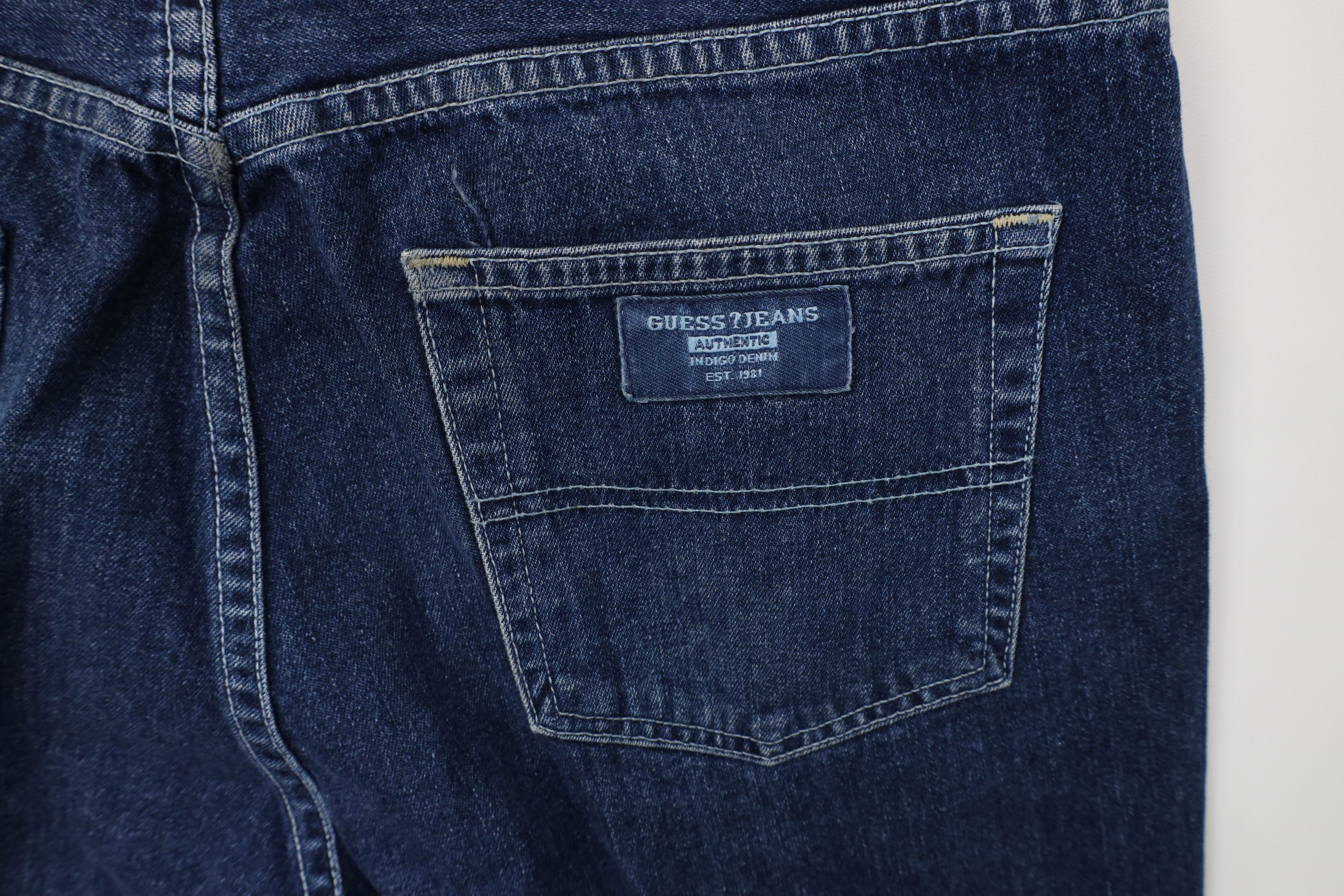 Guess Vintage 90s Guess Spell Taped Logo Wide Leg Denim Jeans USA Size US 34 / EU 50 - 14 Thumbnail