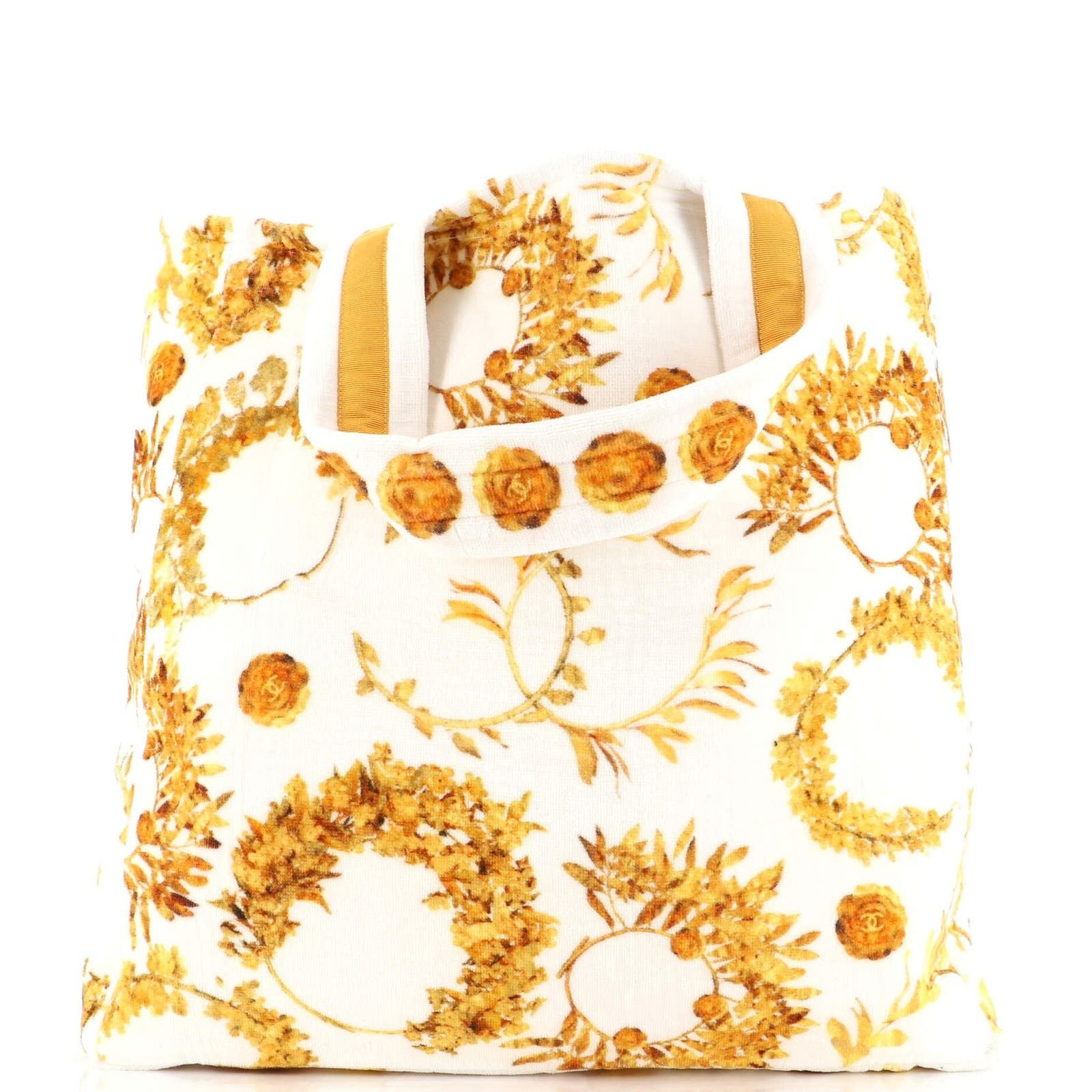image of Chanel Paris-Greece Beach Bag Printed Terry Cloth Large, Women's