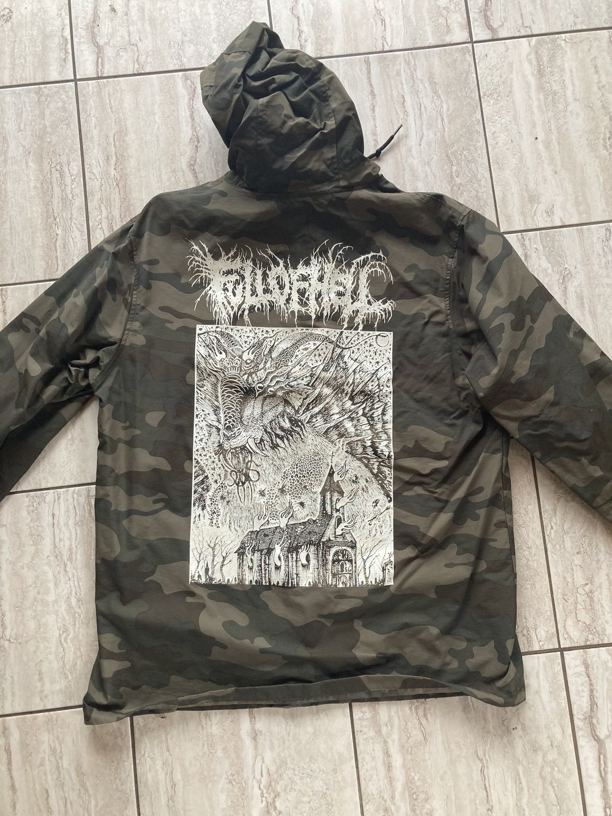 Independent Trading Co. Camo Full Of Hell Raincoat/Windbreaker (Limited Run) Size US L / EU 52-54 / 3 - 1 Thumbnail