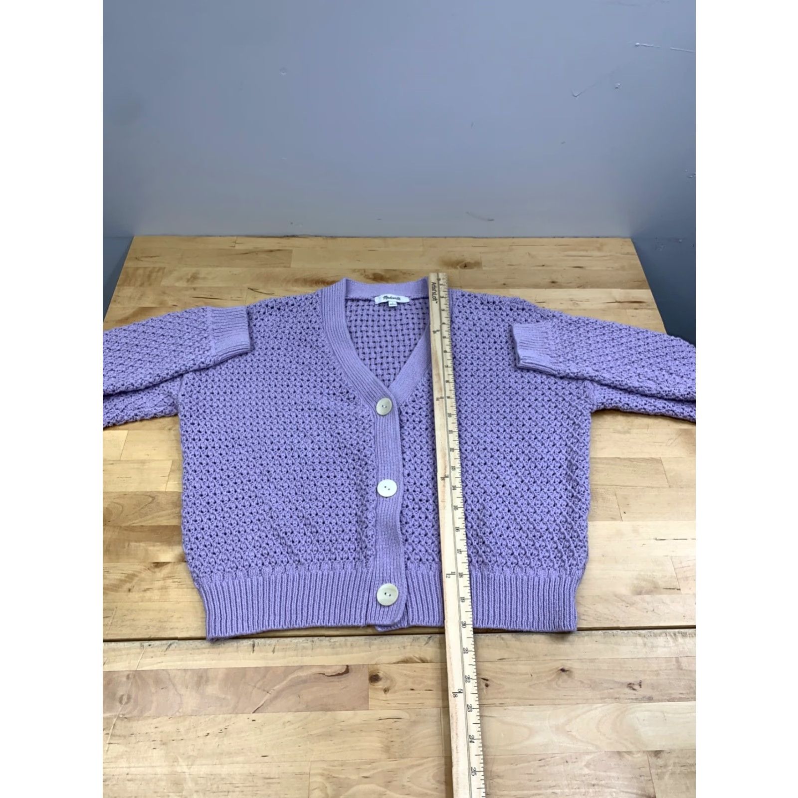 Madewell Madewell Knit Cardigan Womens S Purple Long Sleeve Casual V-Neck Knit Sweater Cardigan Fall Winter Spring Women Mens Girls Size S / US 4 / IT 40 - 3 Thumbnail