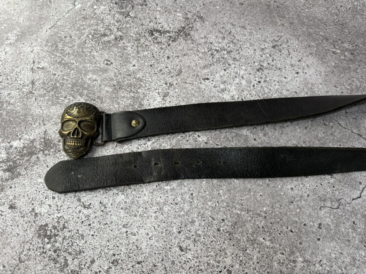Japanese Brand × Vintage Skull Black Leather Mexico Belt Vintage Size ONE SIZE - 5 Thumbnail