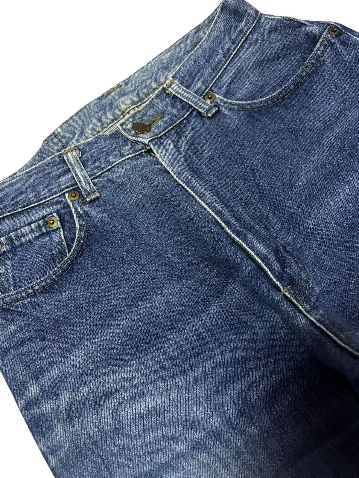 Edwin Vtg Edwin Japan High Waist Distressed Jeans Size 32" / US 10 / IT 46 - 3 Thumbnail