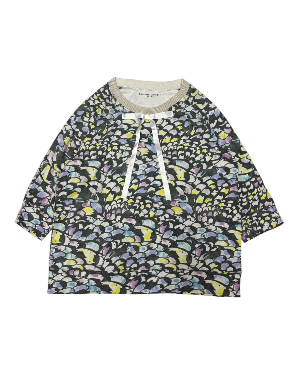 Tsumori Chisato 🔥TSUMORI CHISATO ARTISTIC PATTERN WITH RIBBON TIE DETAIL Size M / US 6-8 / IT 42-44 - 5 Thumbnail